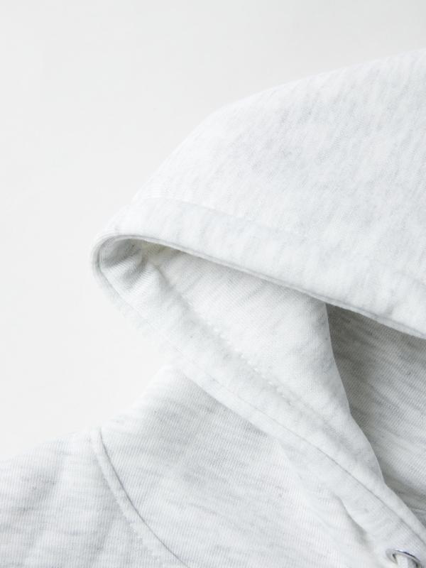 Contrast Color Letter Embroidered Oversized Hoodie Product Image