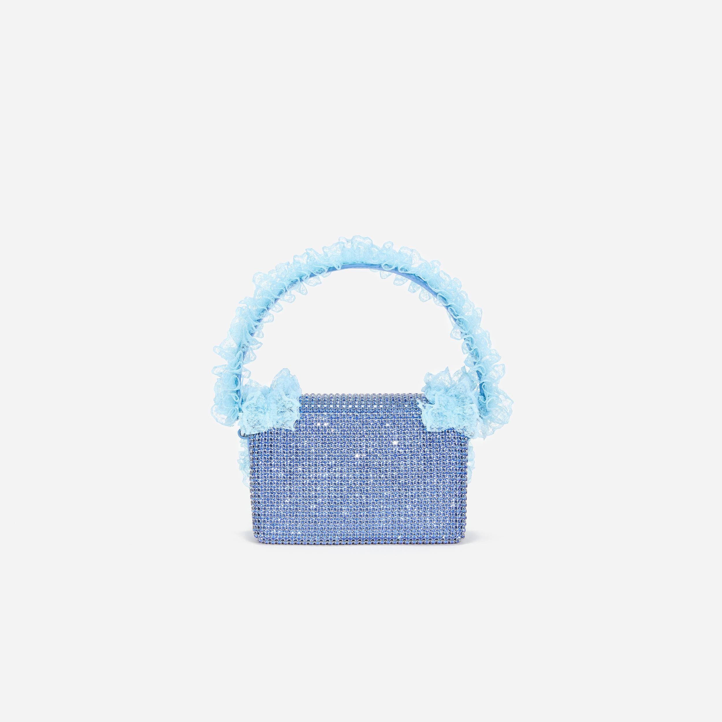 Blue Crystal Lace Detail Bag Product Image