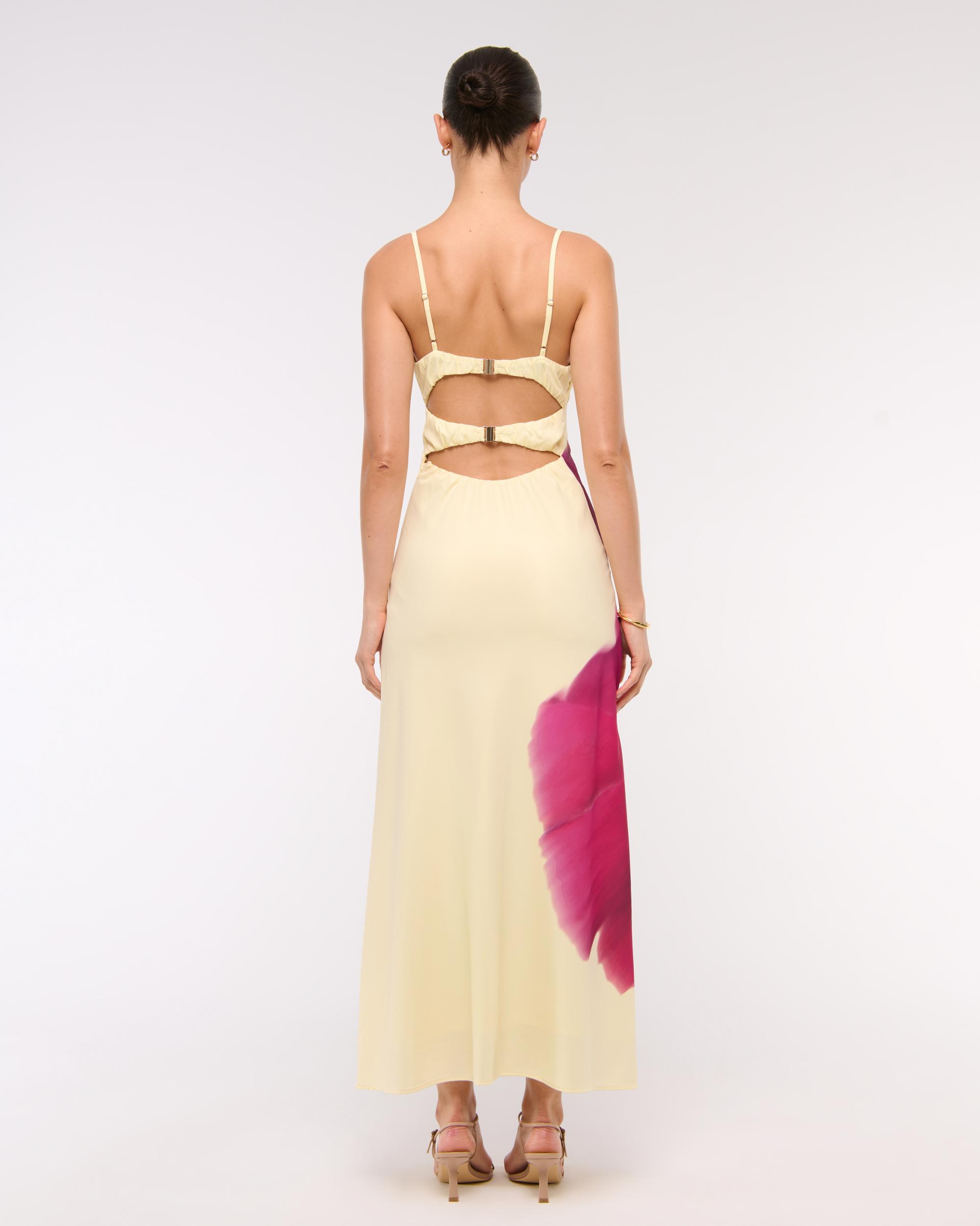 The A&F Julia Slip Cutout Maxi Dress Product Image