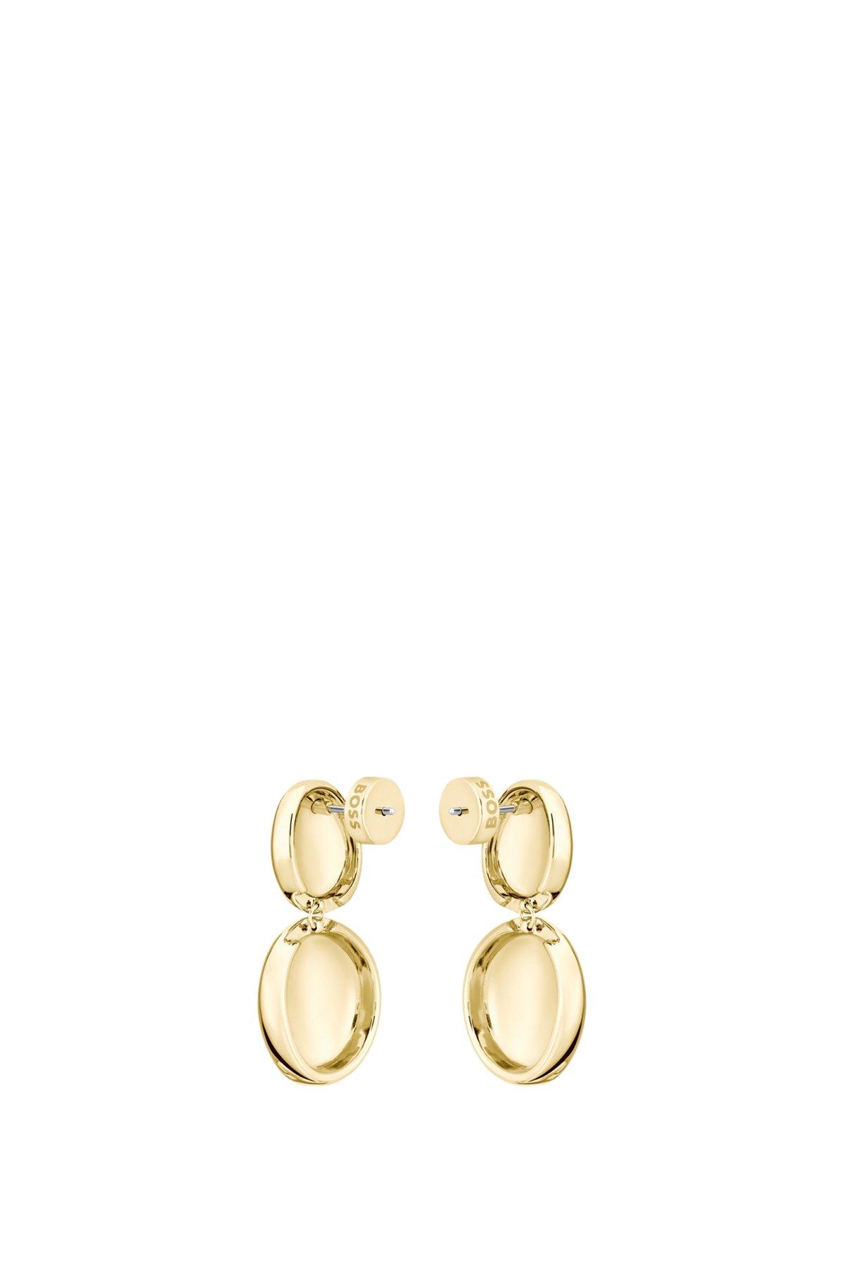 Gold-tone earrings with pebble style Product Image