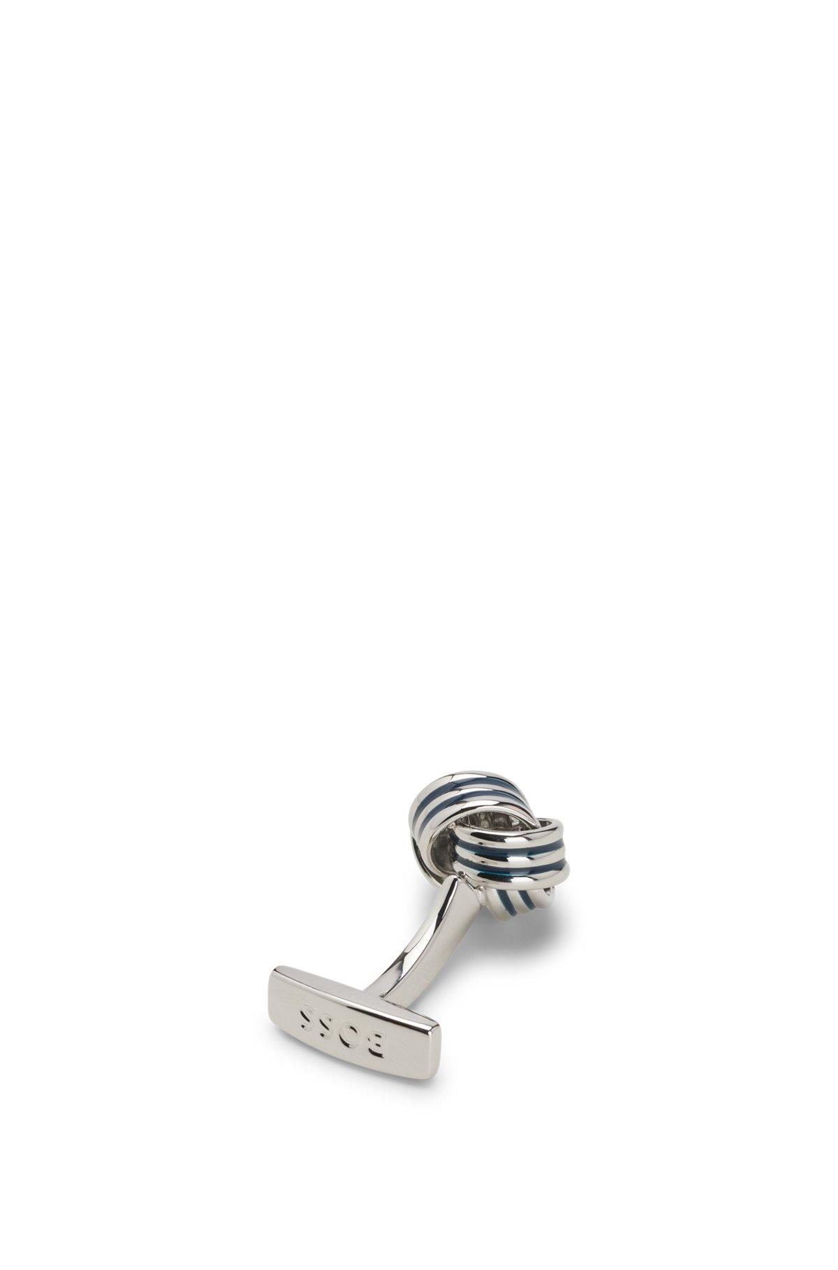 Knot cufflinks in silver-tone brass Product Image