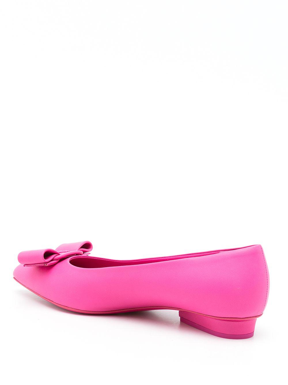 Viva bow-detail leather ballerina shoes  Product Image