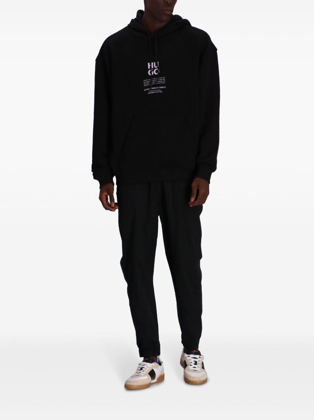 printed cotton hoodie Product Image