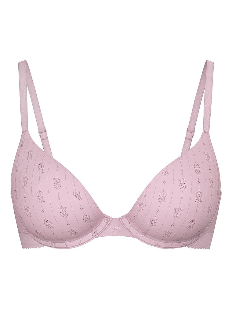 Pointelle Logo Lightly Lined Full-Coverage Bra Product Image