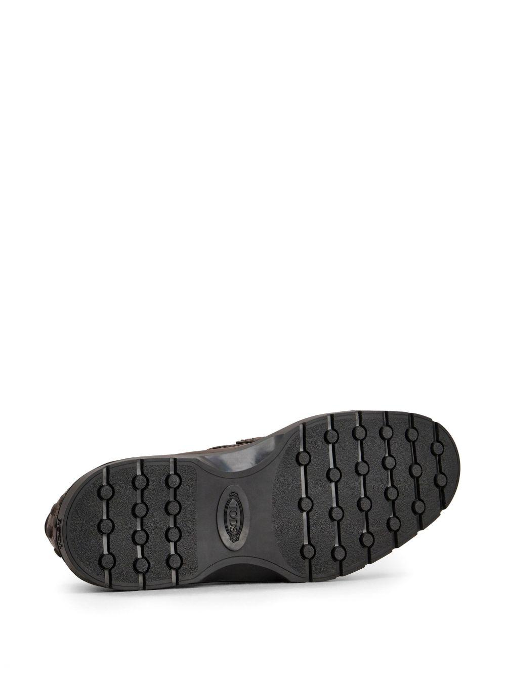 logo-debossed leather loafers  Product Image