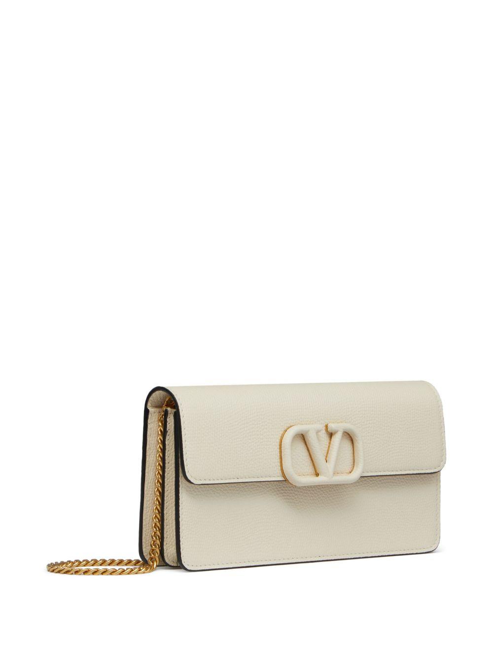VLogo Signature leather chain wallet Product Image