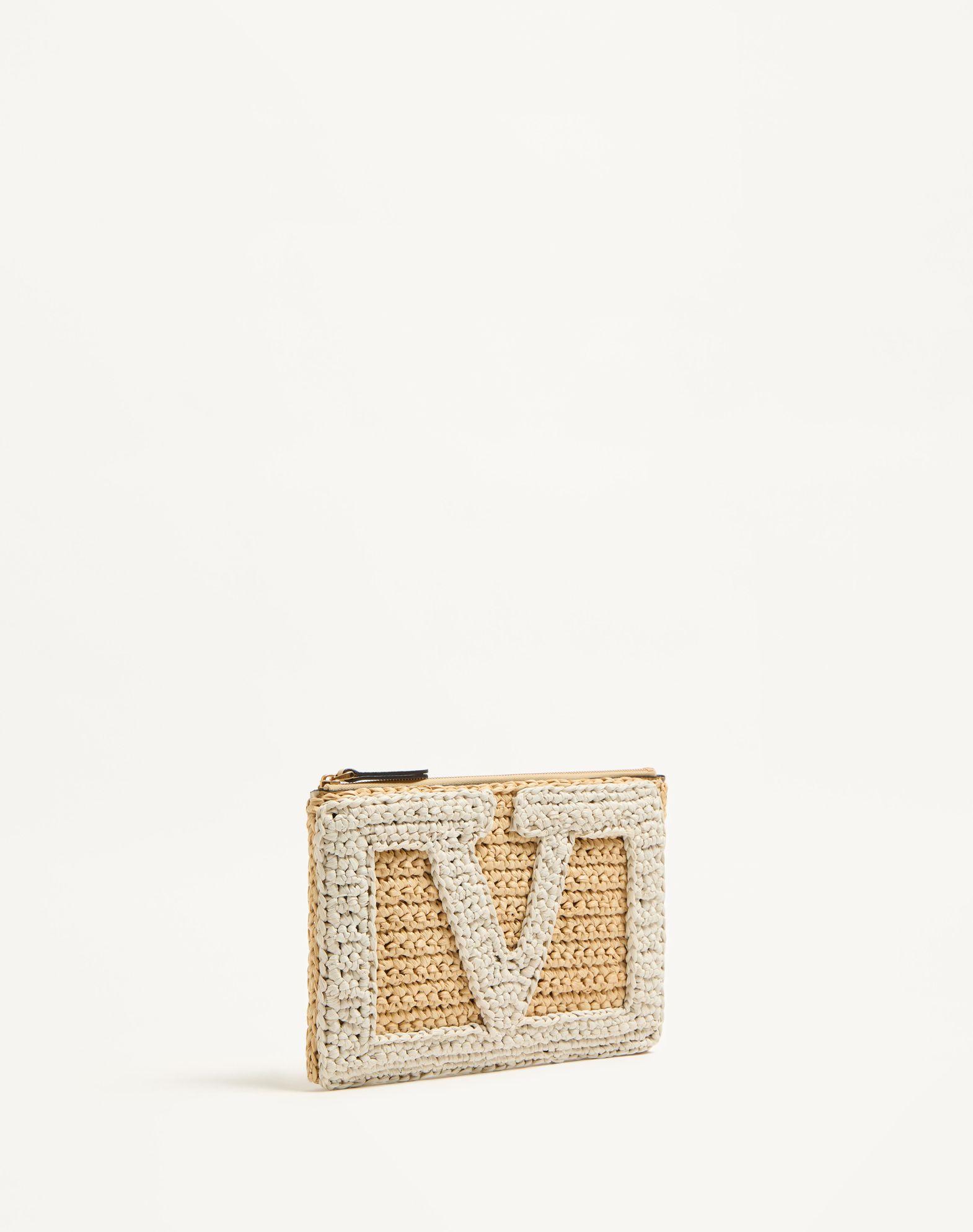 Valentino Garavani Viva Superstar Synthetic Raffia Pouch Product Image