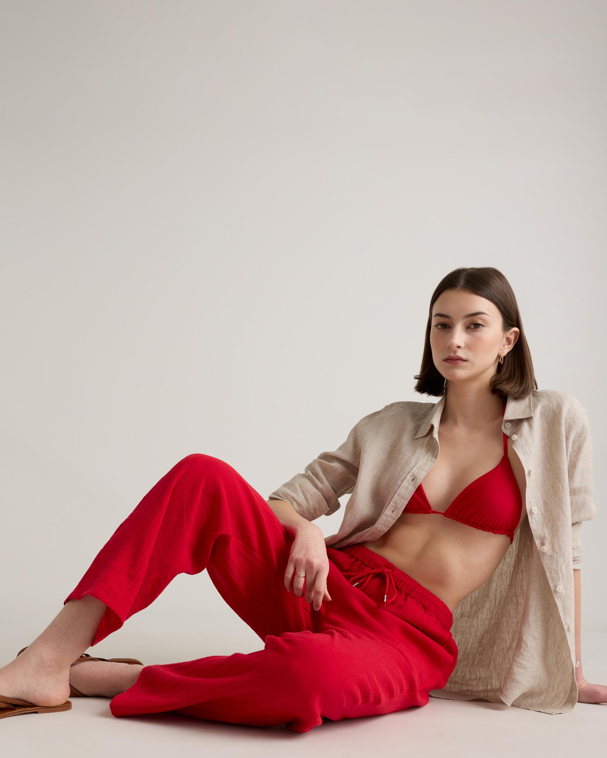 Quince | Women's Gauze Straight Leg Pants Size XL, Organic Cotton Product Image