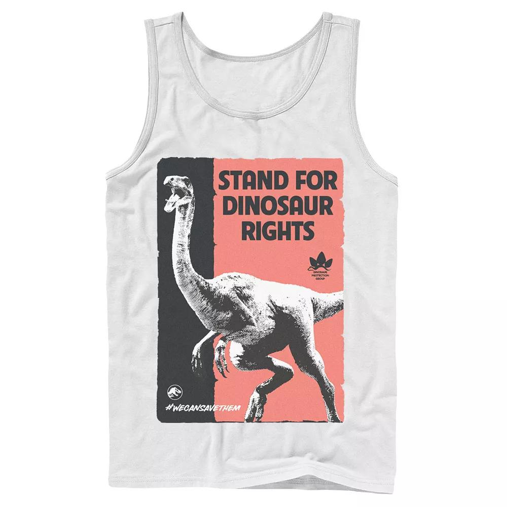 Men's Jurassic World Stand For Dinosaurs Poster Tank Top,  Product Image