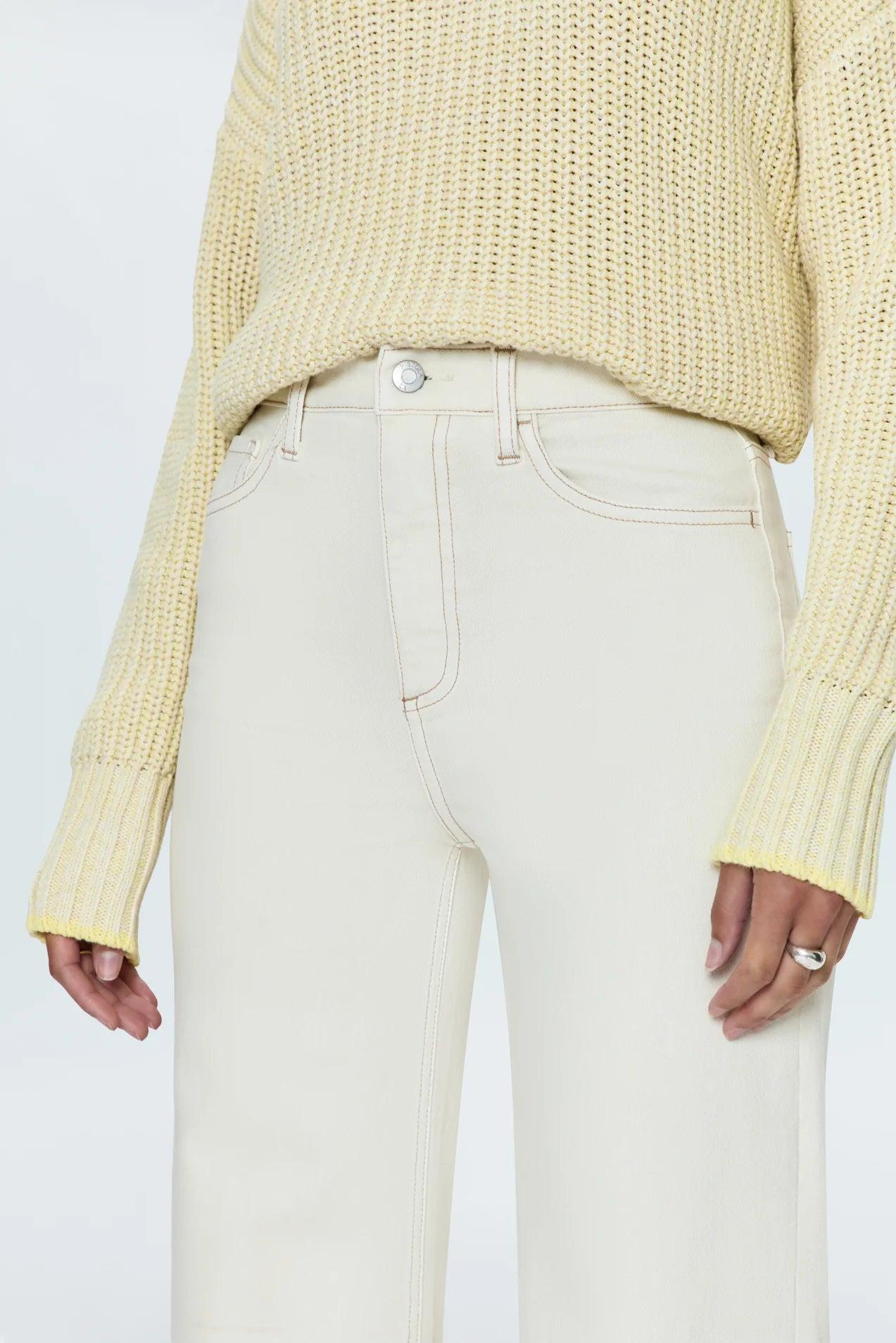 Lana High Rise Ultra Wide Leg- Ecru Product Image