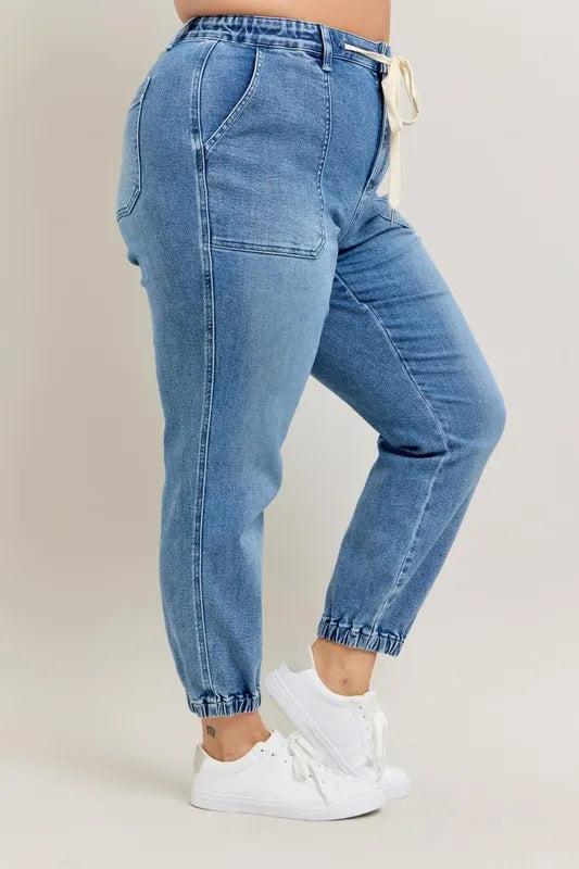 88948   Lani Hi-Rise Denim Judy Blue Jogger Jeans Product Image