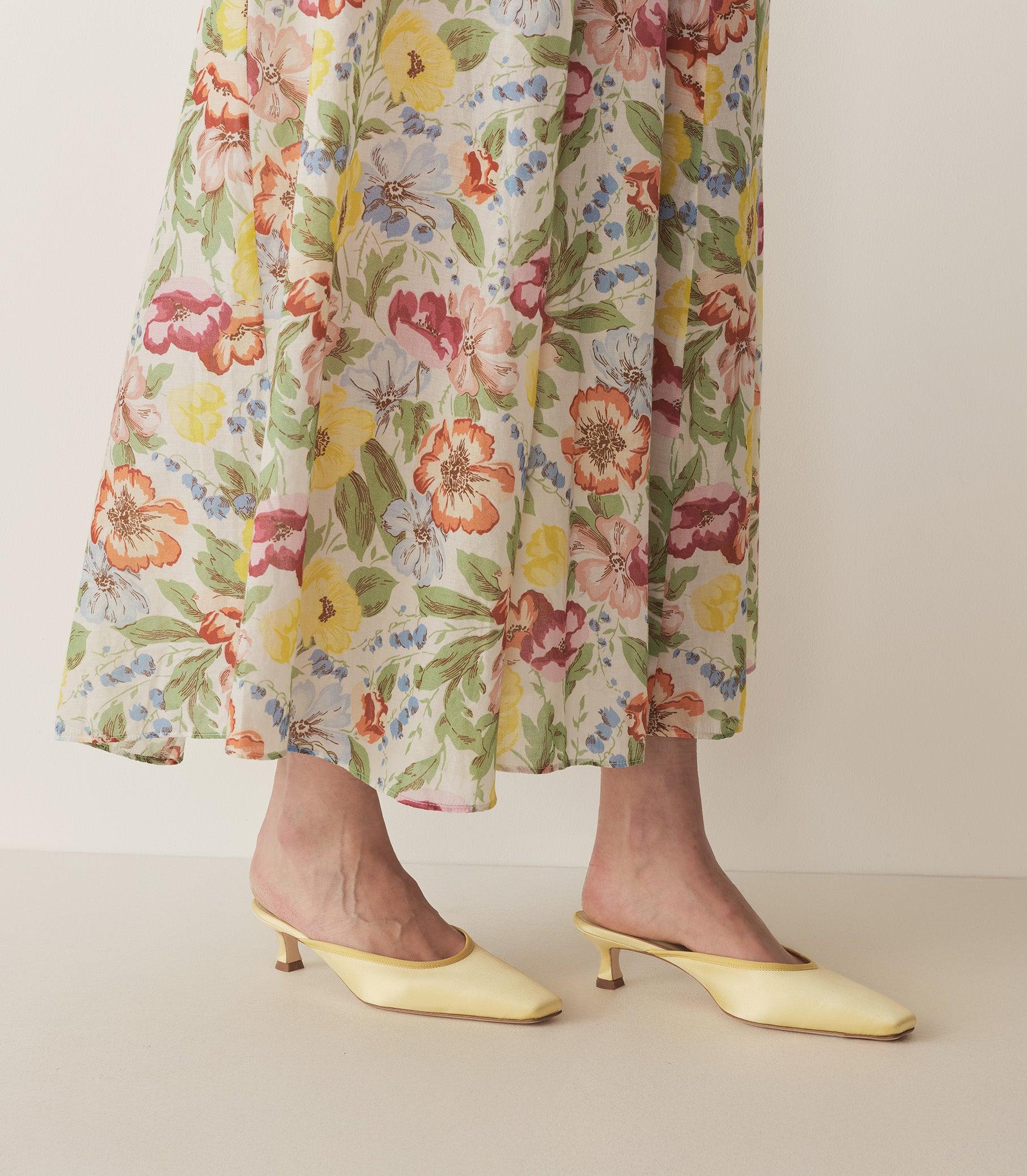 LUMA HEEL -- LEMON SATIN Product Image