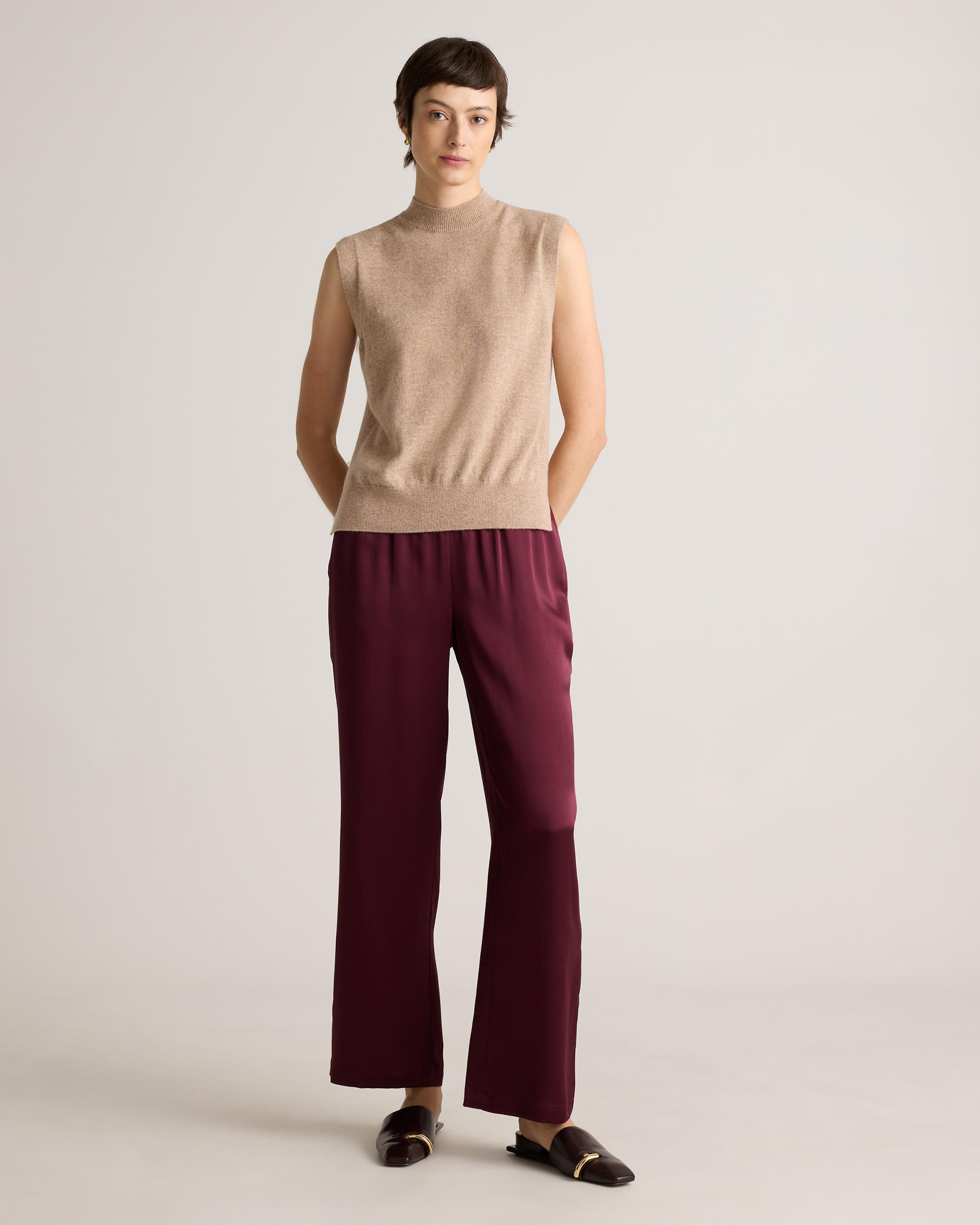 Quince | Women's Drawstring Wide Leg Pants Silk Product Image