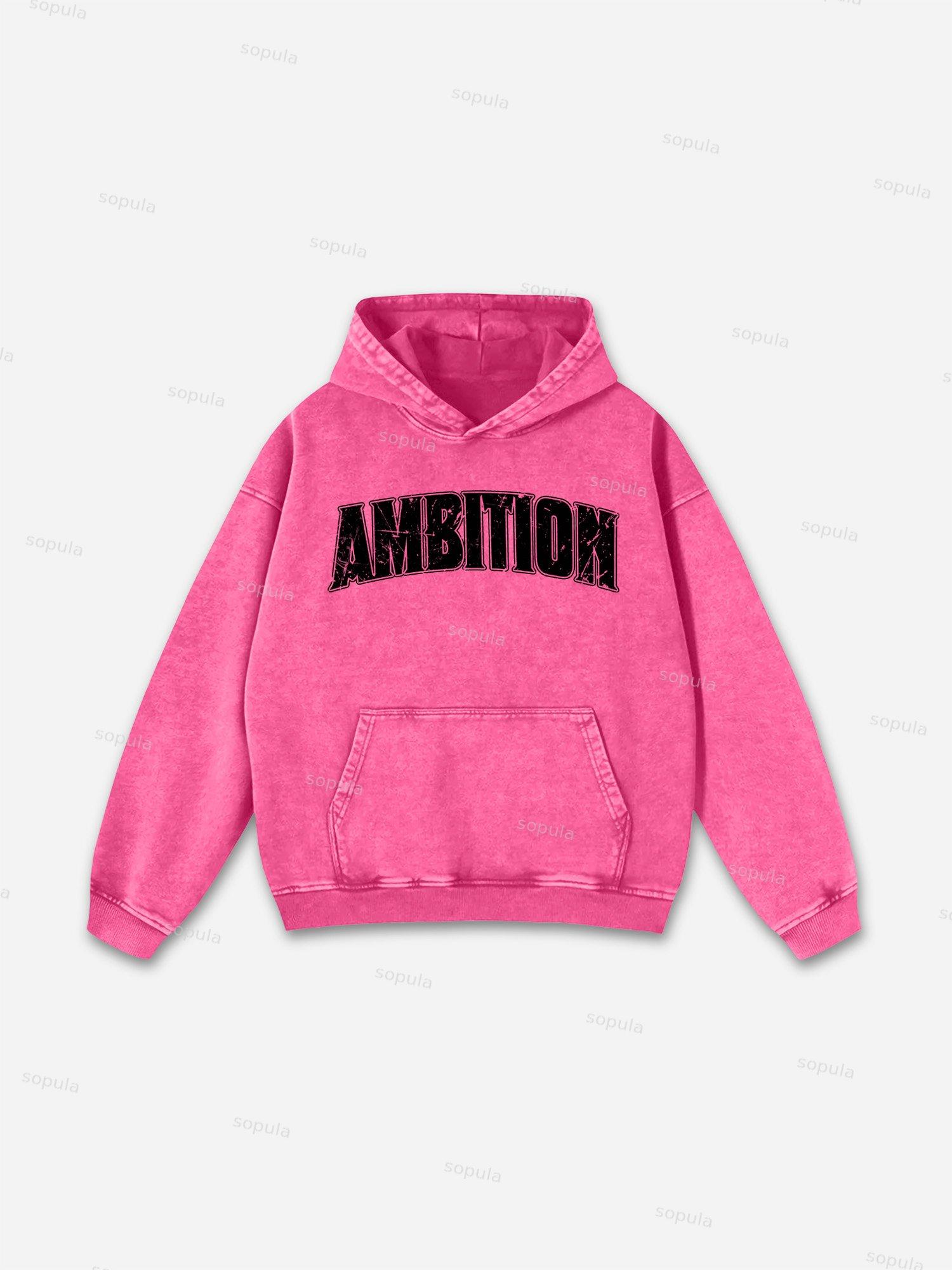 Ambition Legendary Boxer Portrait Graphic Washed Hoodie Product Image