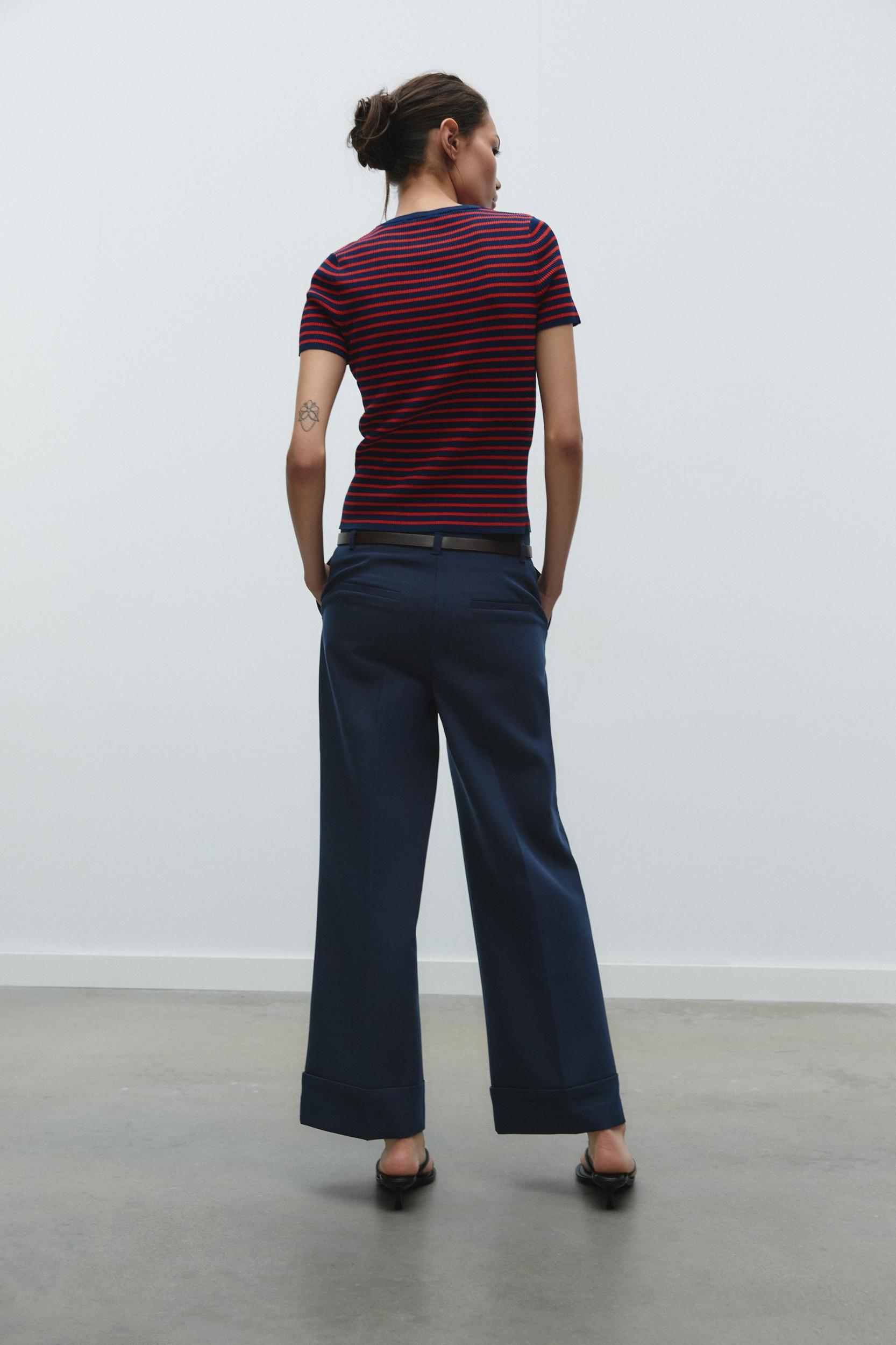 CUFFED BELTED PANTS Product Image