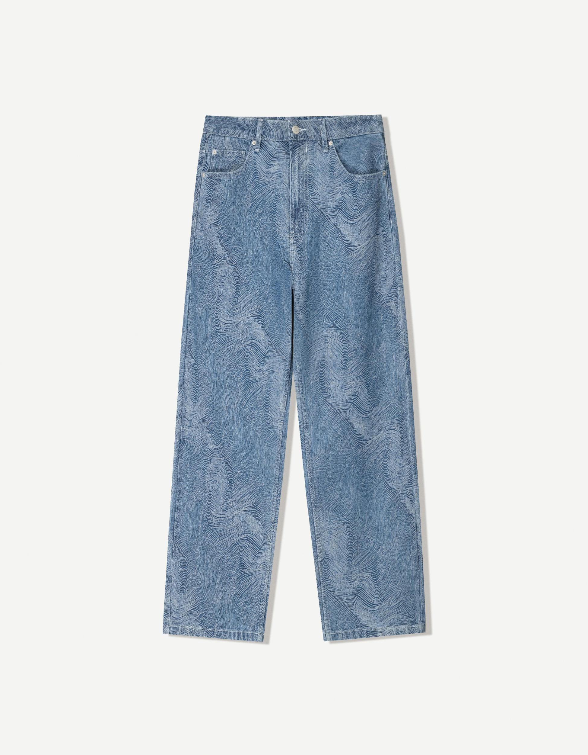 Baggy printed jeans Product Image
