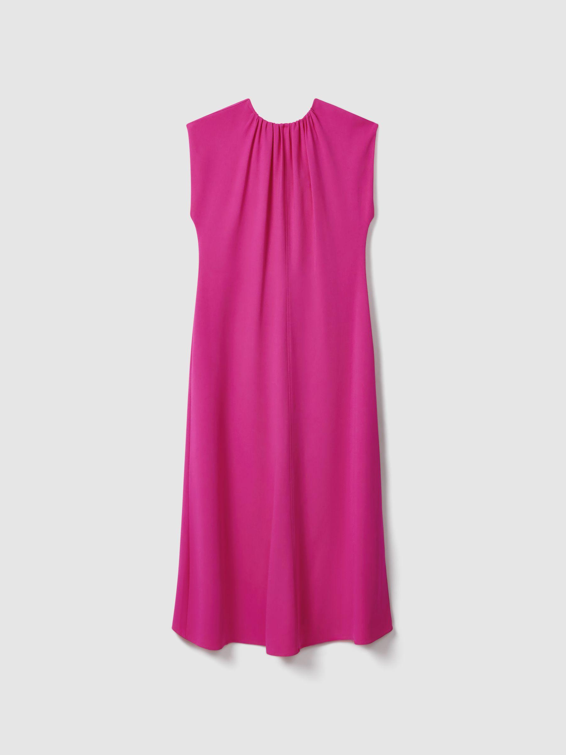 Florere Tie Back Midi Dress in Deep Pink Product Image
