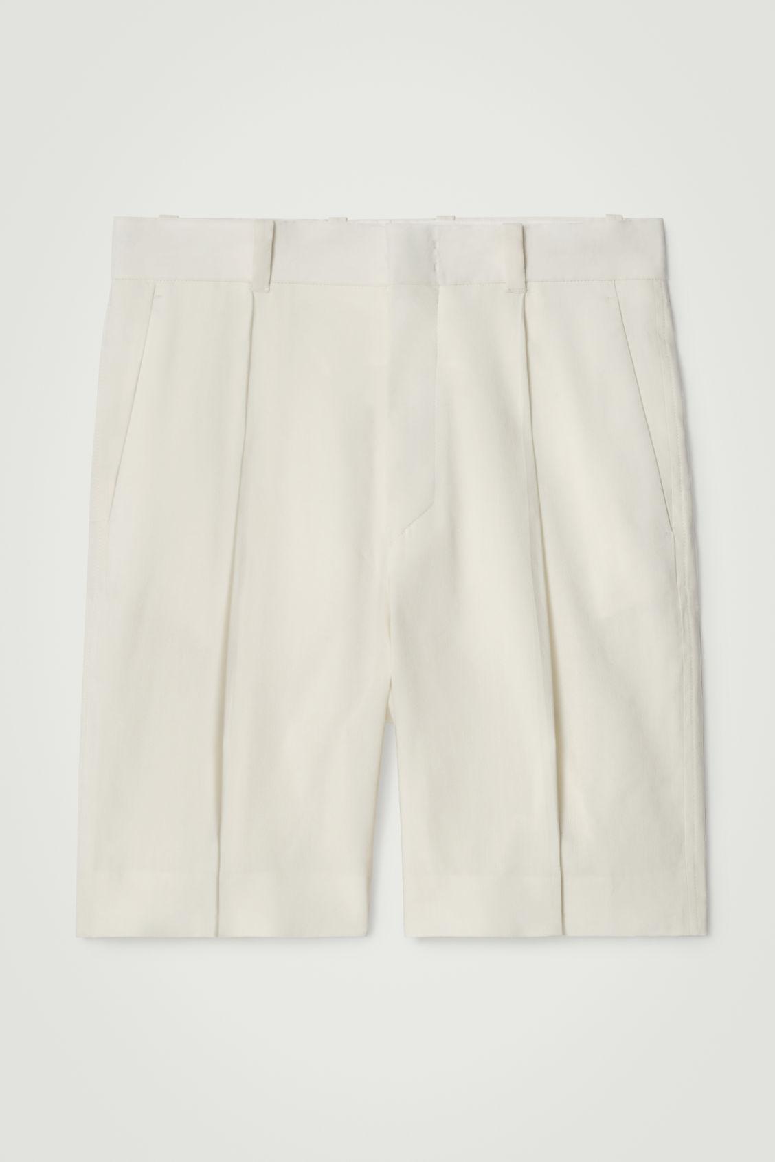 TAILORED LINEN-BLEND SHORTS Product Image