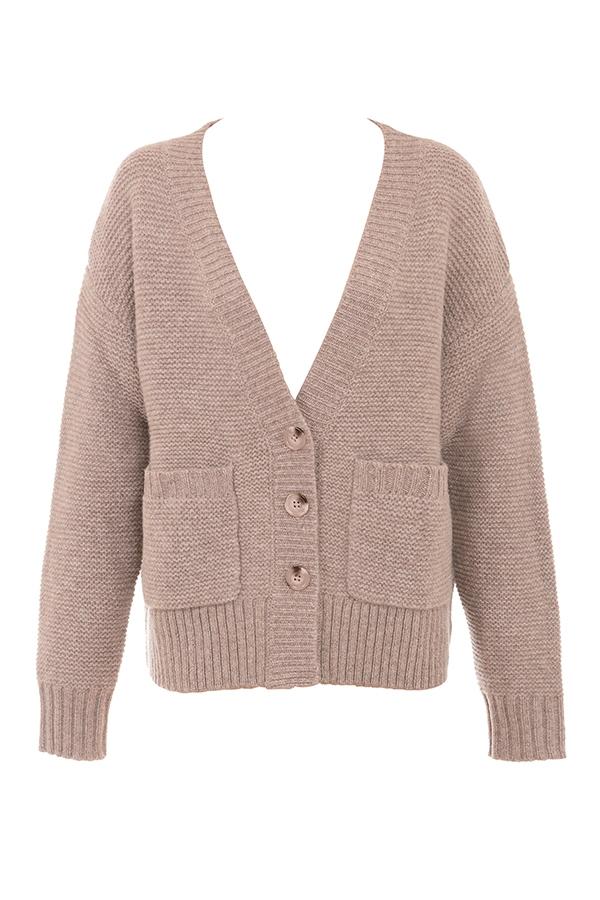 Alara  barley chunky natural wool cardigan - sale Product Image