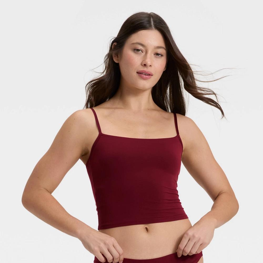 Women's Luxe 4-Way Stretch Cami Tank Top - Auden™ Berry Red XL Product Image