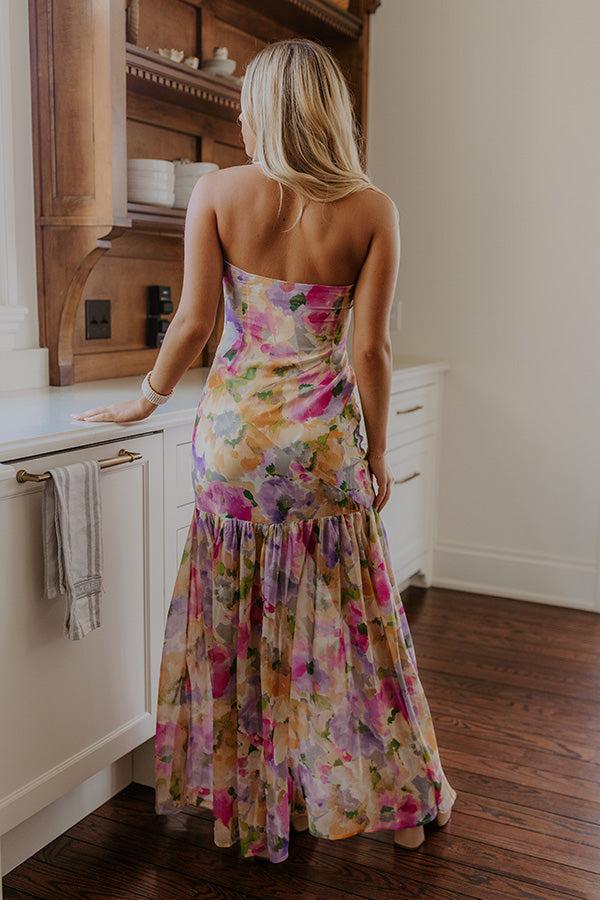 Sunkissed Moment Floral Maxi Dress in Primrose Yellow Product Image