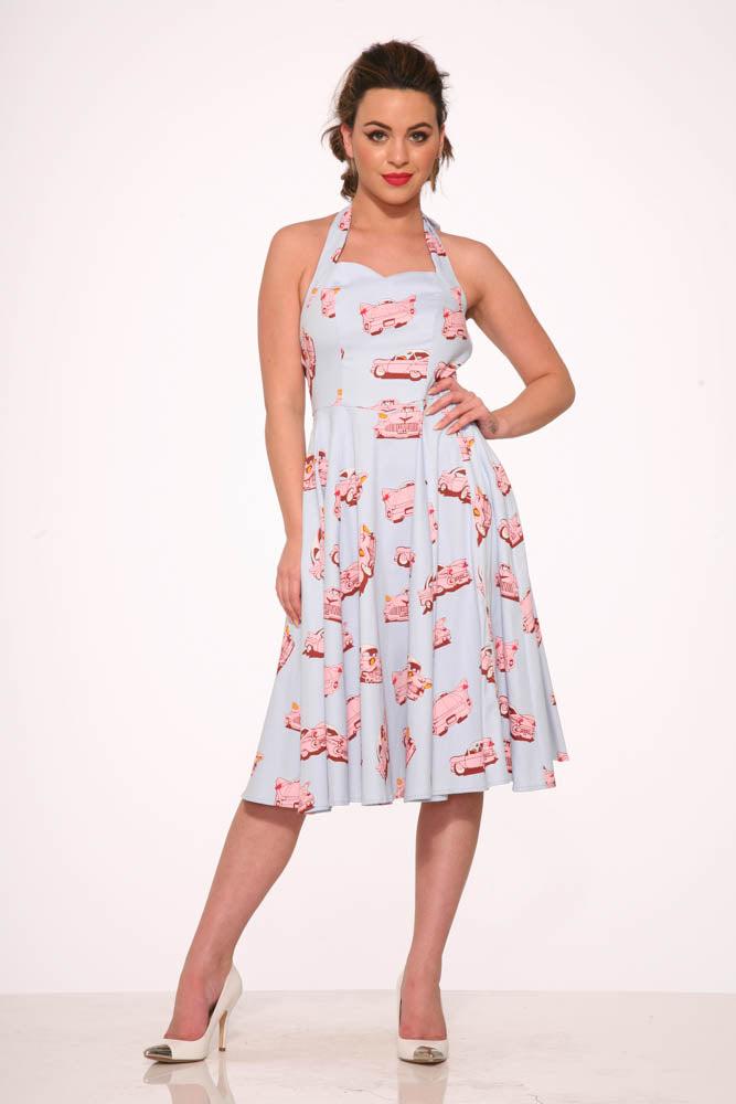 Car Hop Halter Swing Dress Product Image