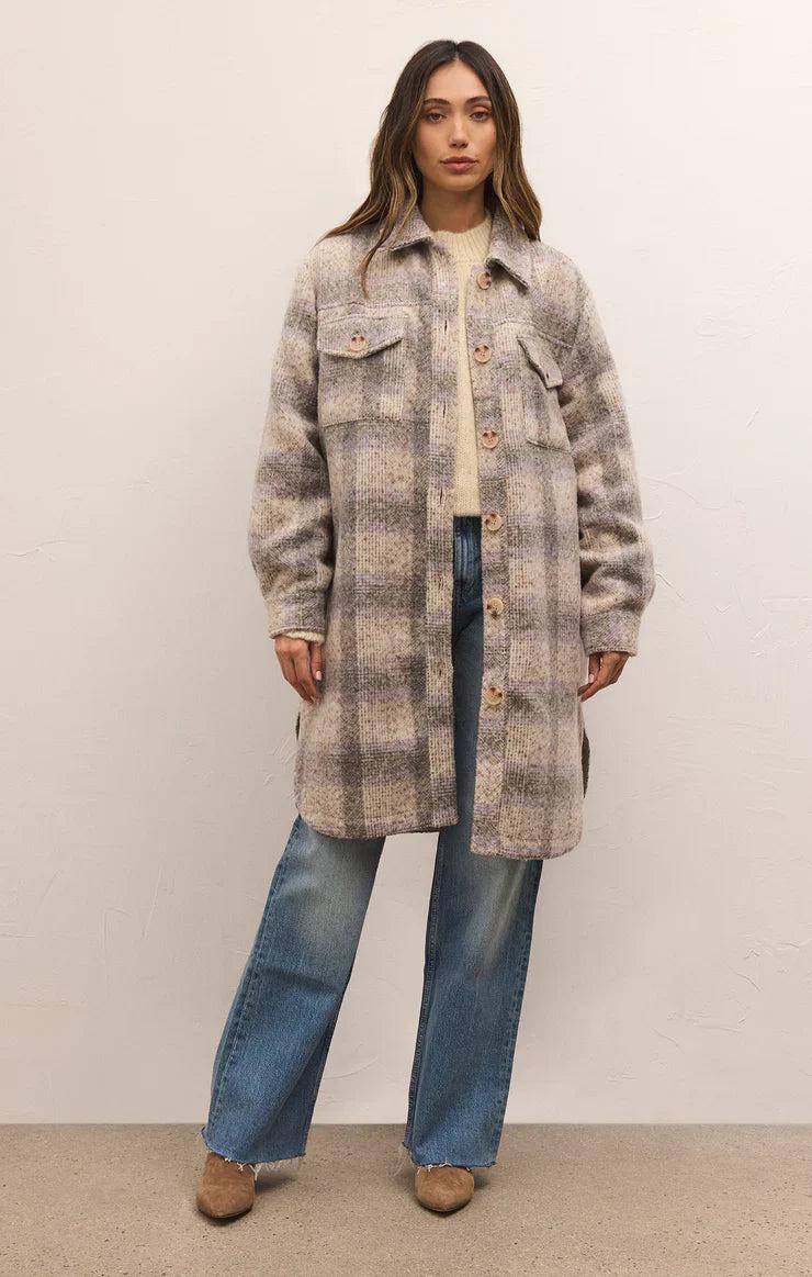 Sonoma Plaid Long Shirt Jacket *FS Product Image