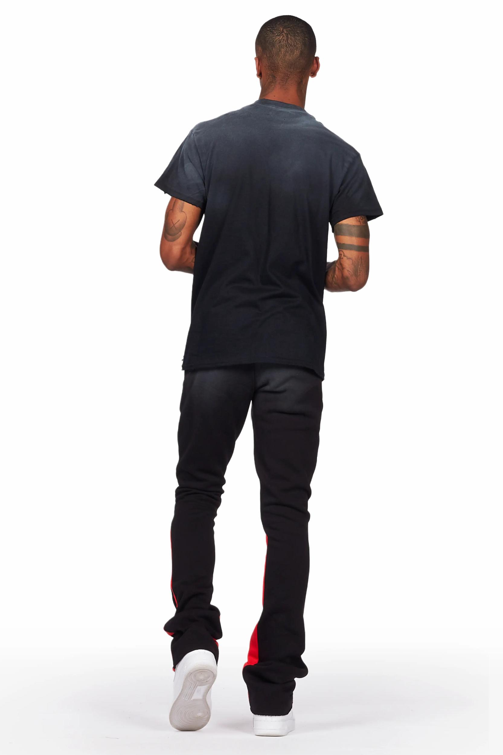 Edwald Black T-Shirt/Stacked Flare Track Set Male Product Image