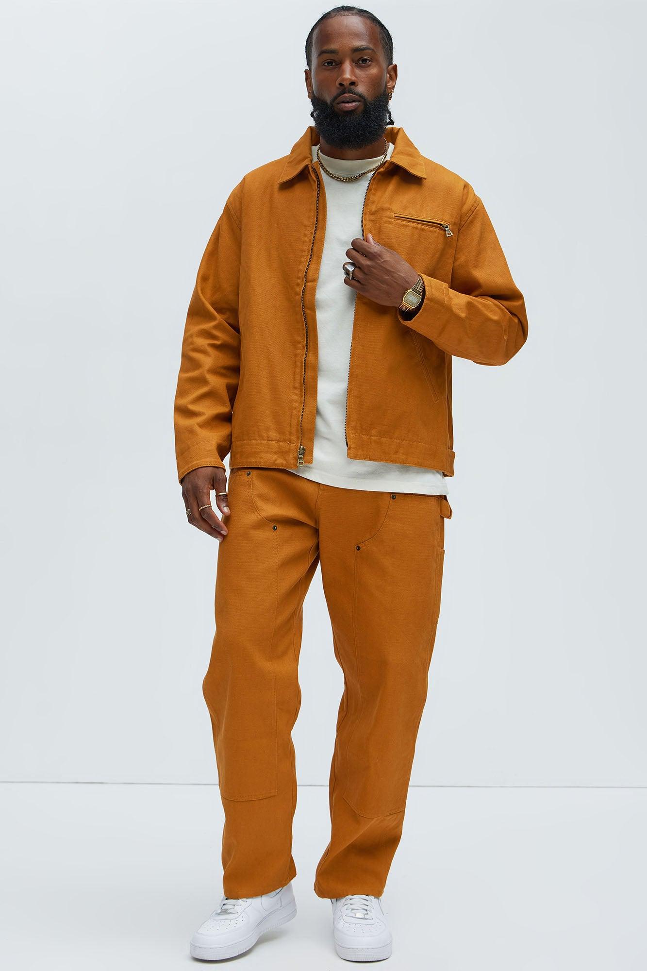 Alexander Utility Canvas Zip Work Jacket - Tan Product Image