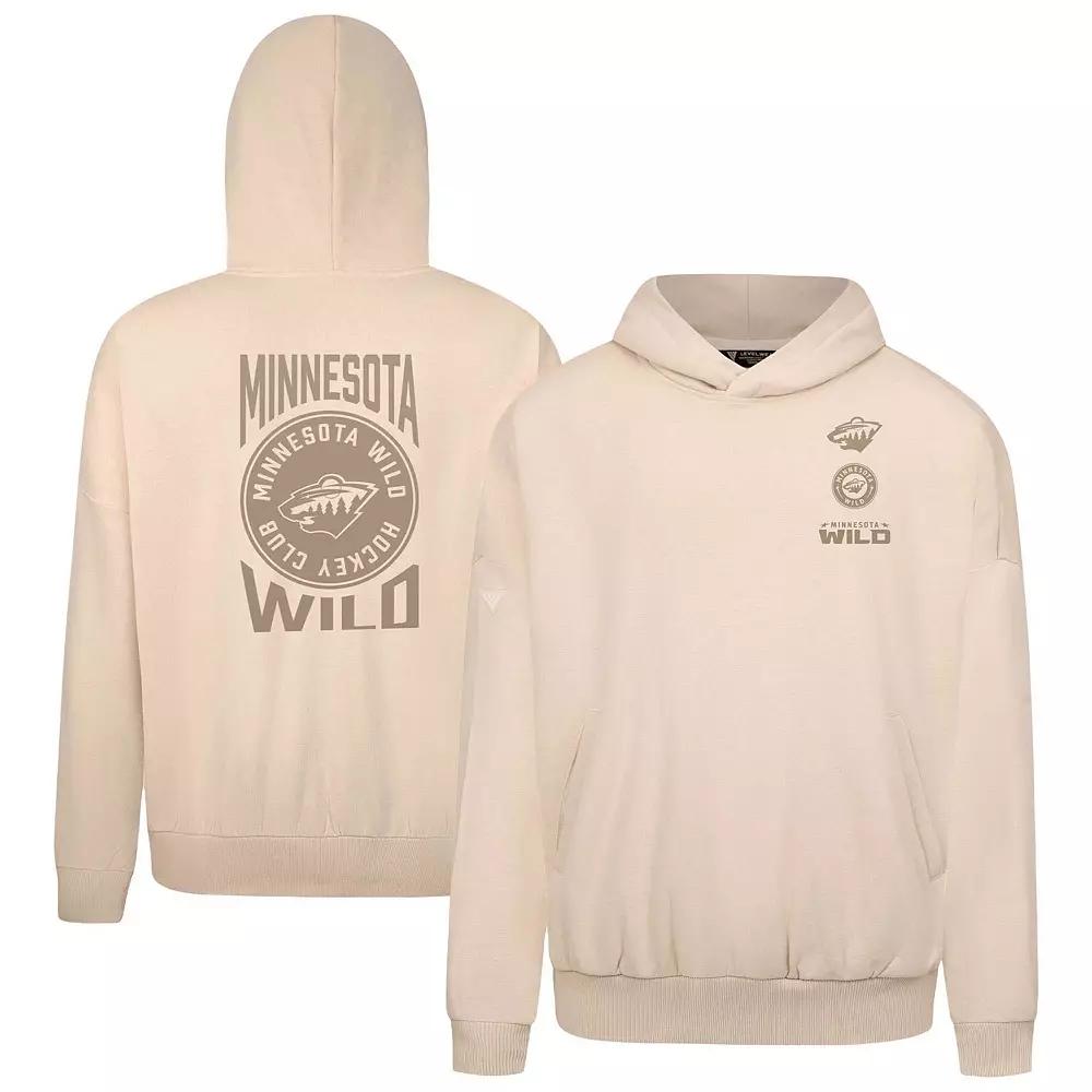 Men's Levelwear Cream Minnesota Wild Contact Stamp Pullover Hoodie,  Product Image