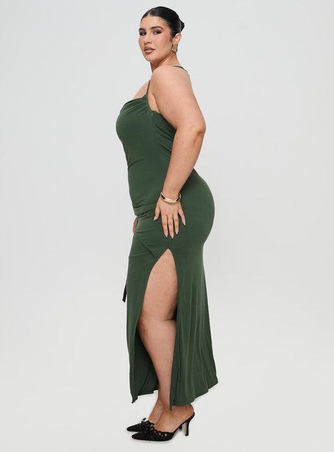 Marchesi Maxi Dress Green Curve Product Image