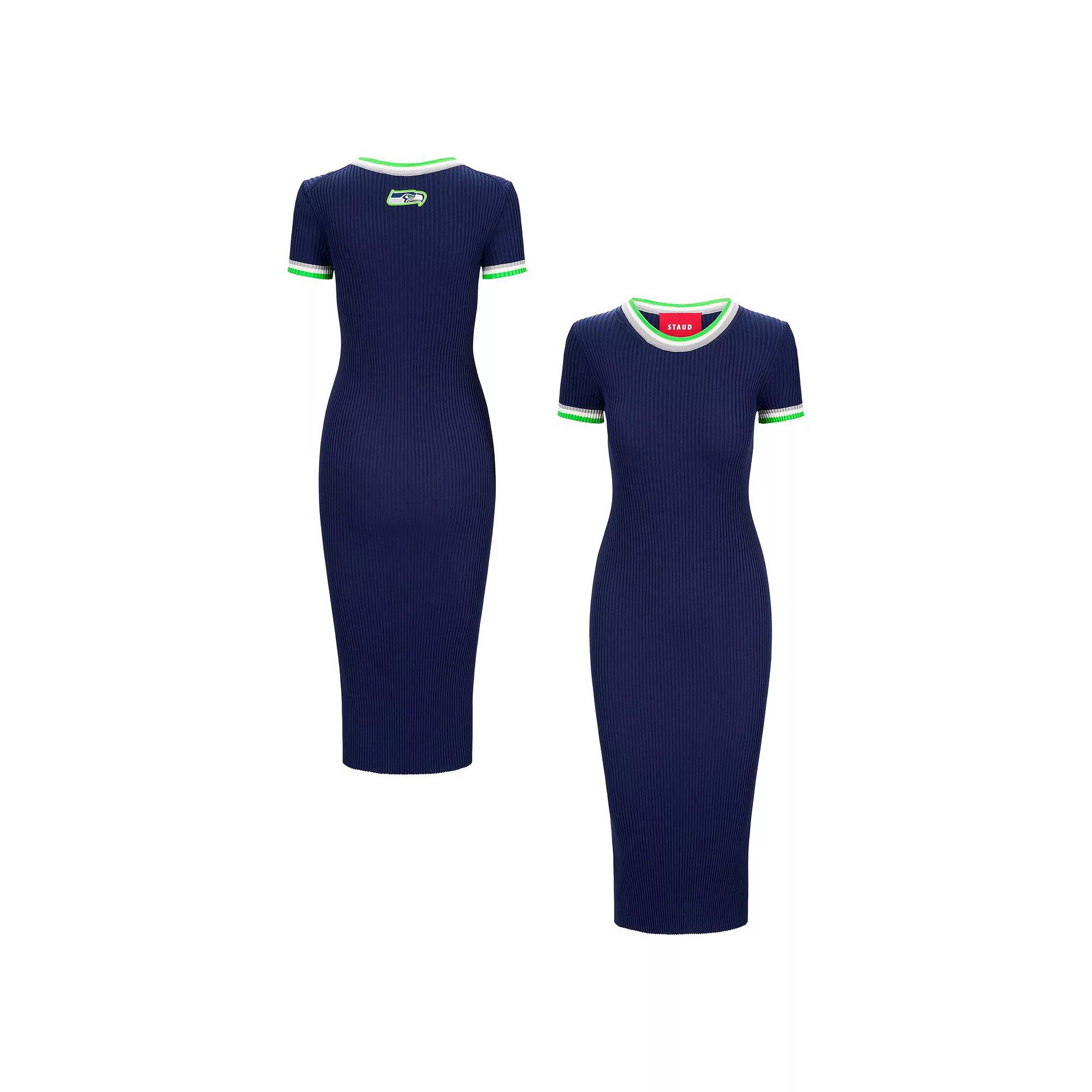 Women's STAUD College Navy/Green Seattle Seahawks Colleen Dress,  Product Image