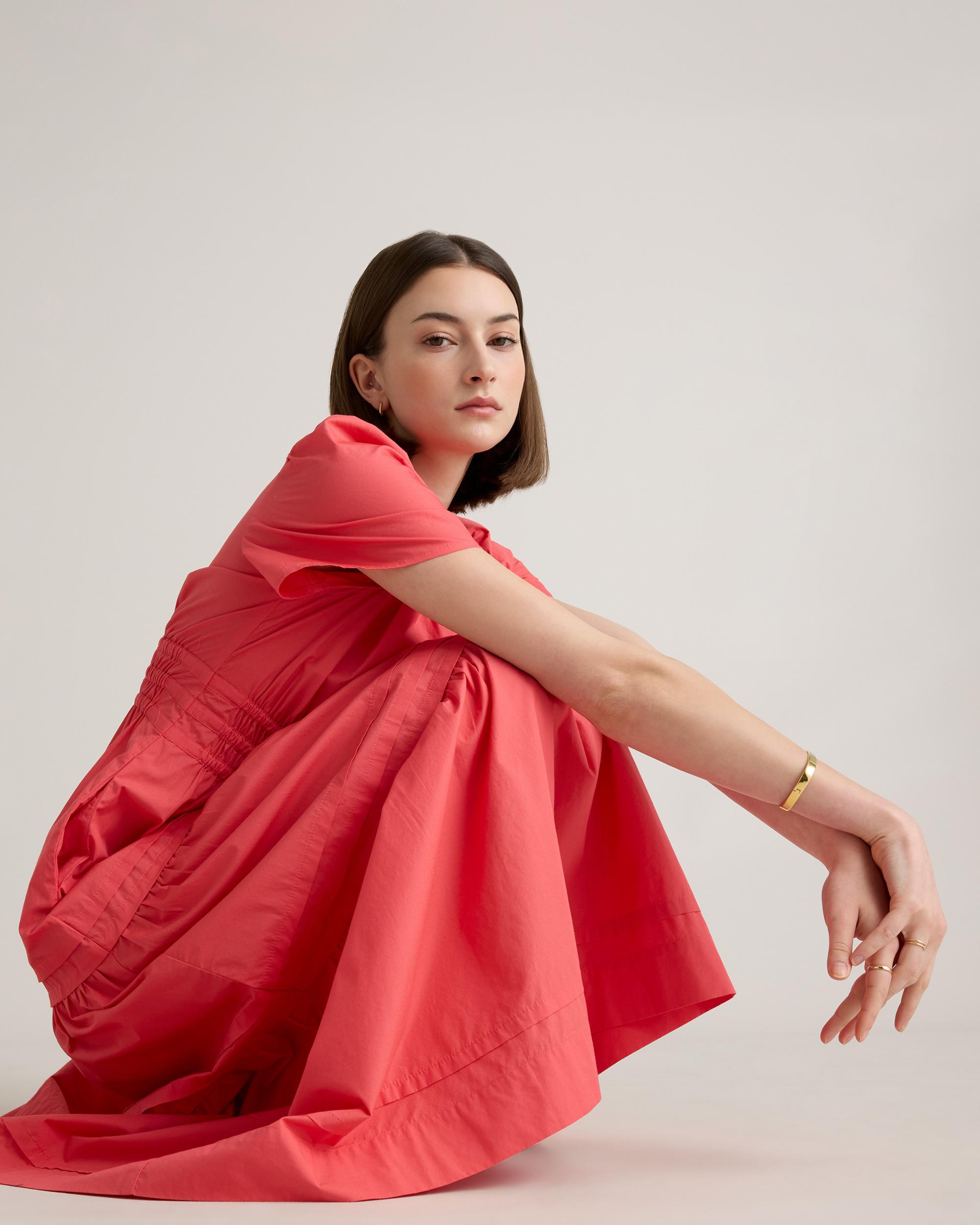 Quince | Women's Poplin Tiered Maxi Dress Cotton Product Image