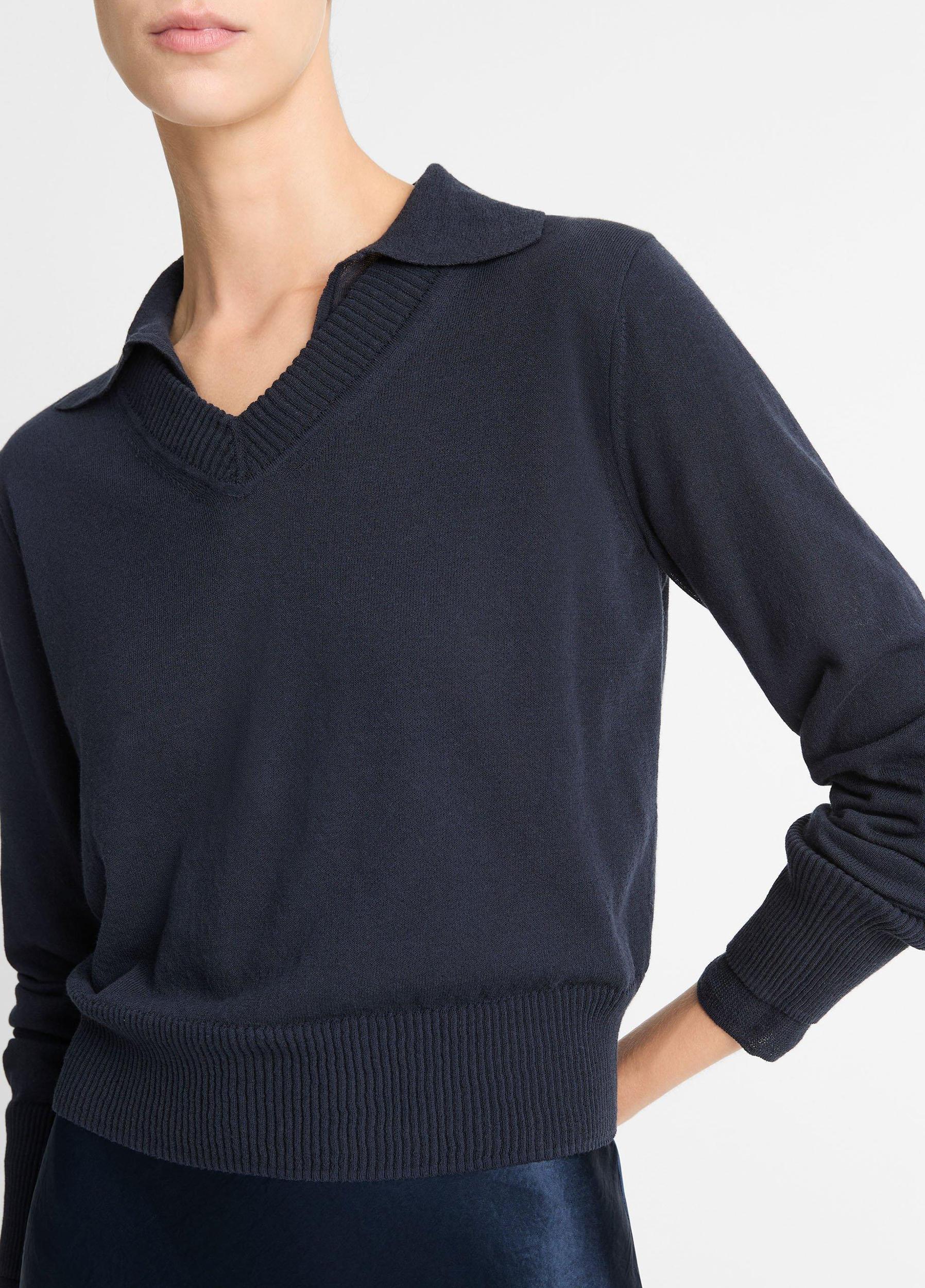 Italian Cotton-Blend Double-Layer Sweater Product Image