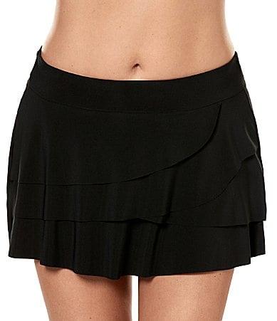 Solid Ruffled Skirted Bikini Bottom Product Image