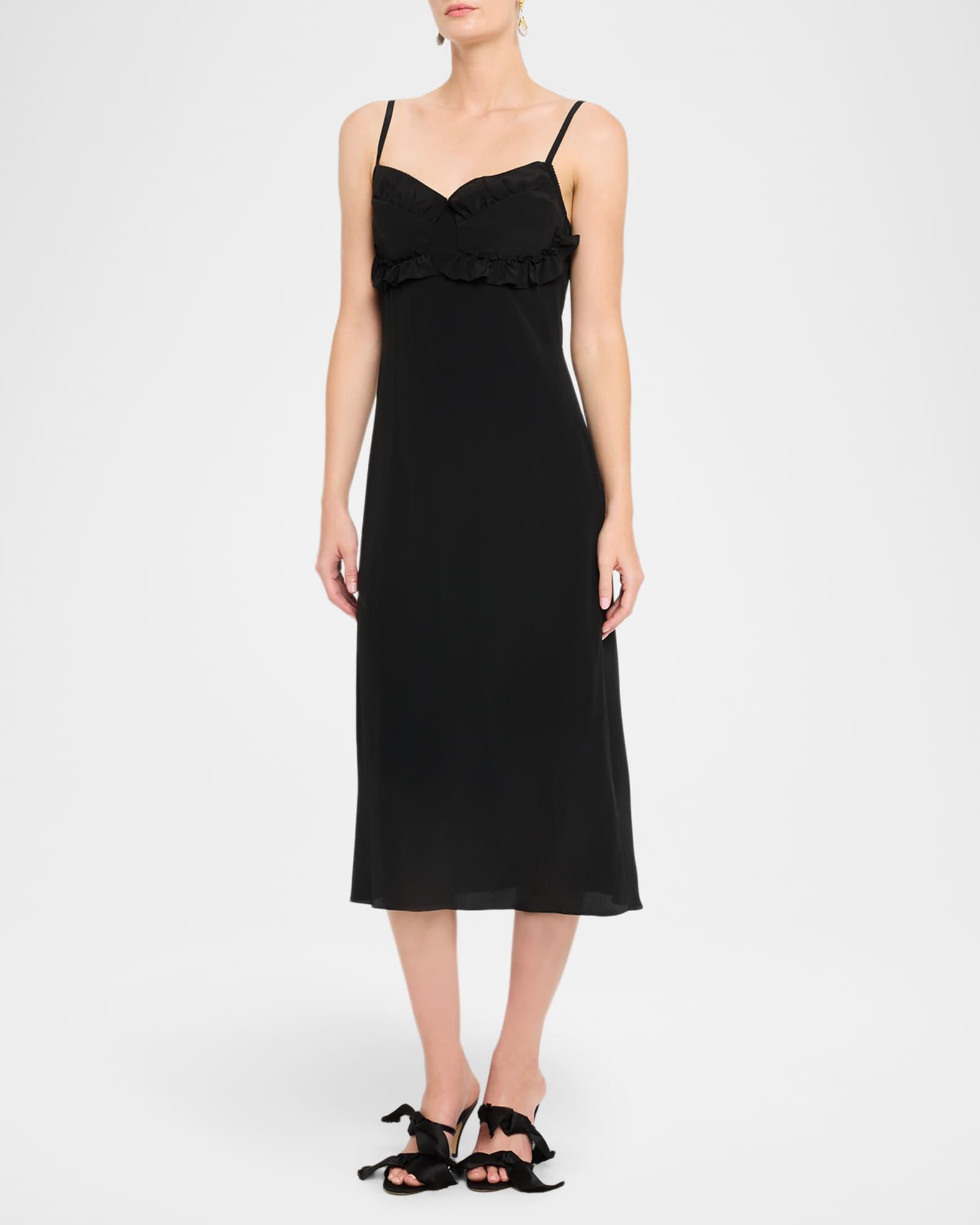 Ruffle Bust Midi Dress Product Image