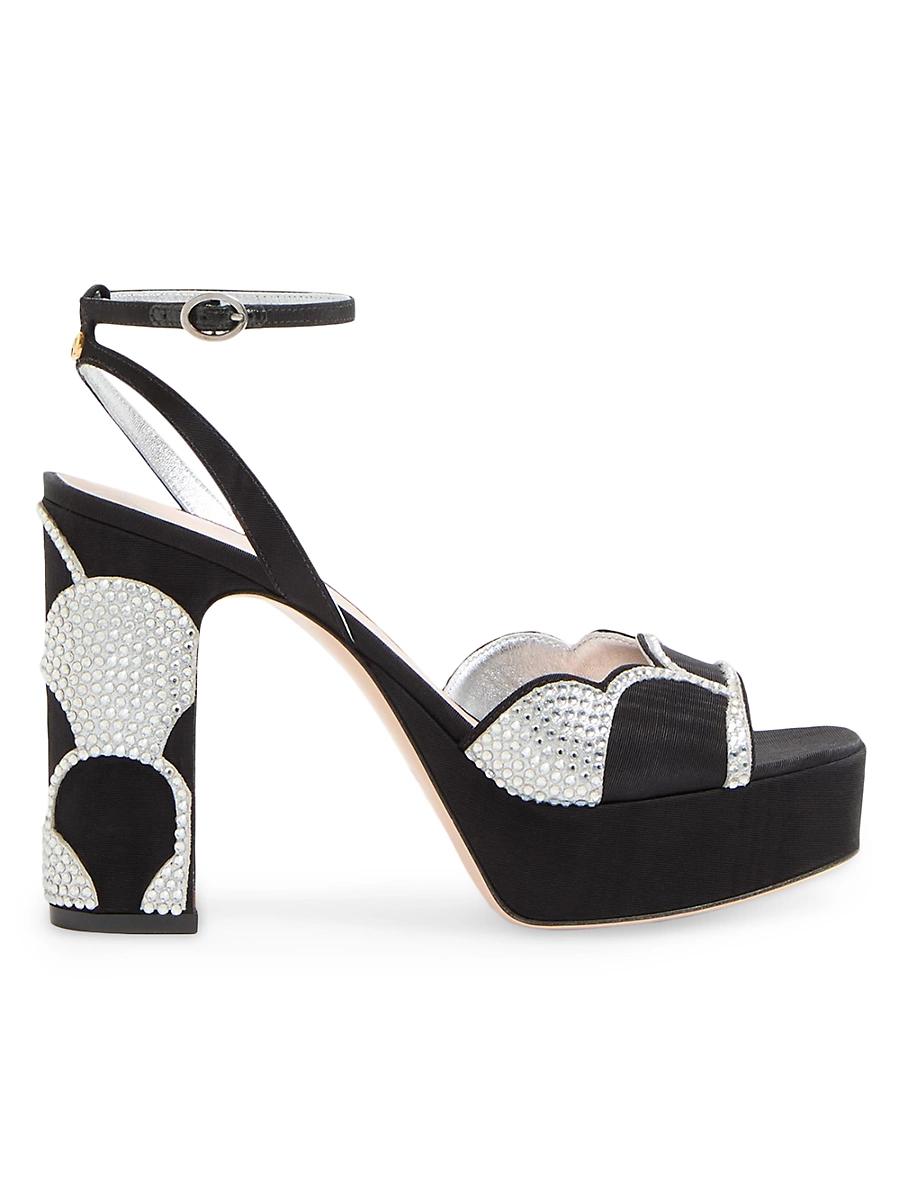 Womens Bowow Platform 115MM Sandals in Moir Fabric Product Image