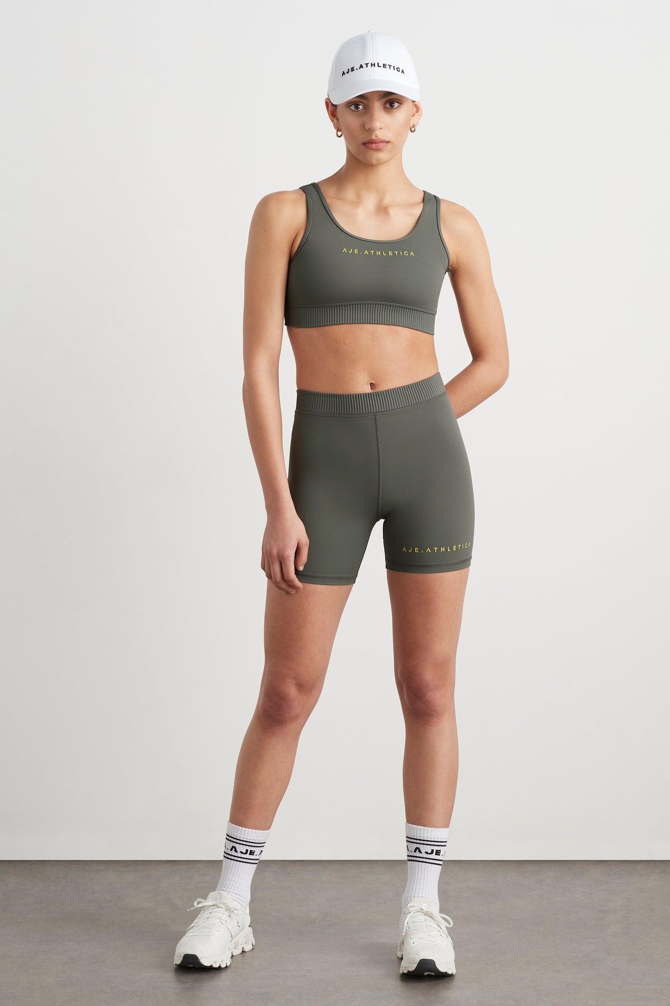 High Rise Pintuck Mid Length Bike Shorts 625 Product Image