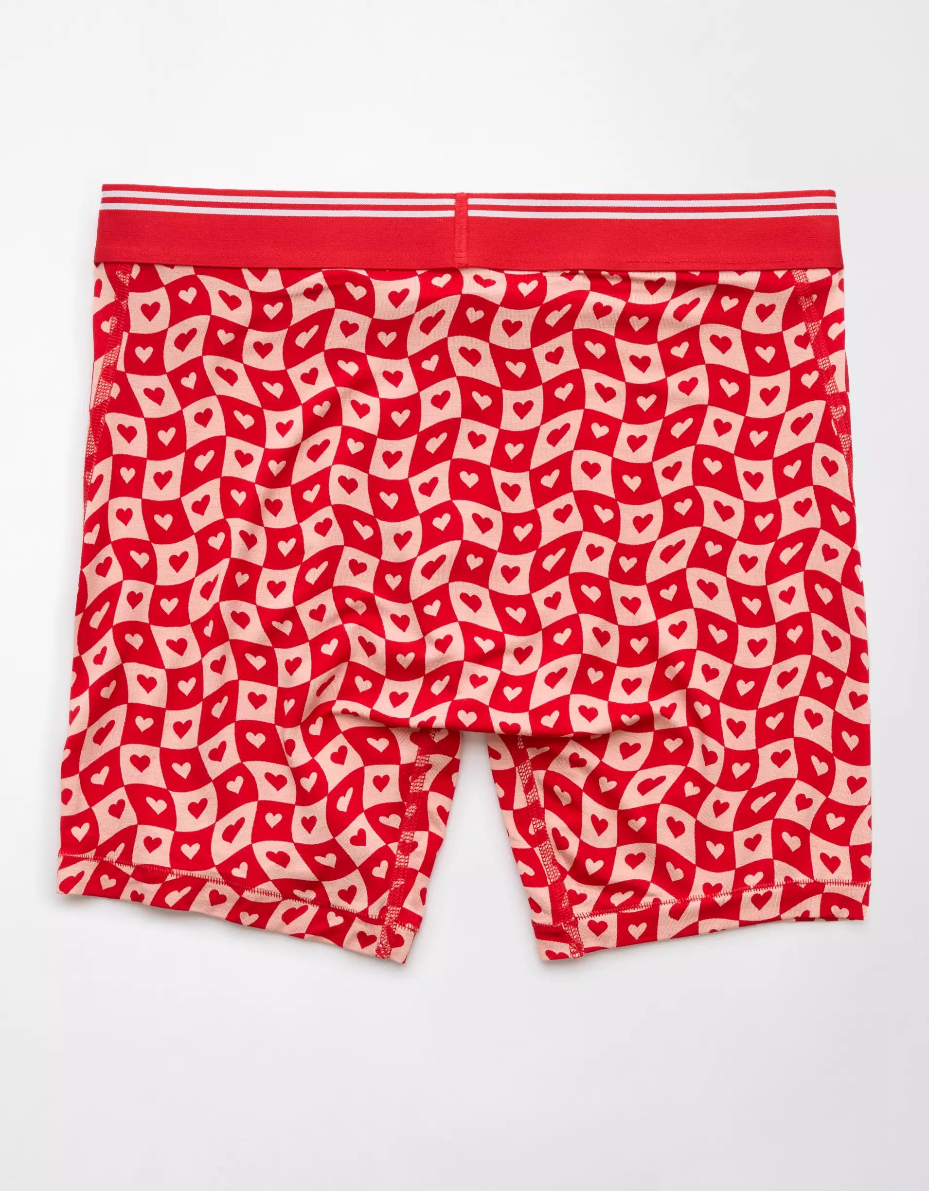 AEO Men's Valentine's Day Hearts 6" Ultra Soft Boxer Brief Product Image
