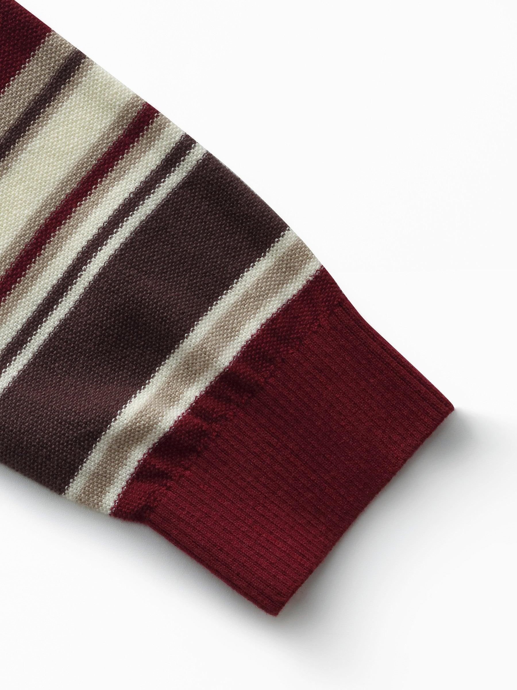 100% Cotton Multicolored Stripe Women Cardigan Product Image