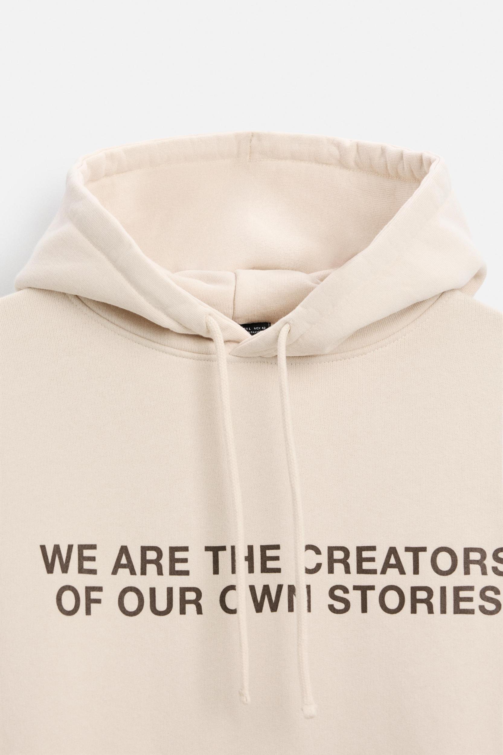 WASHED TEXT HOODIE SWEATSHIRT Product Image