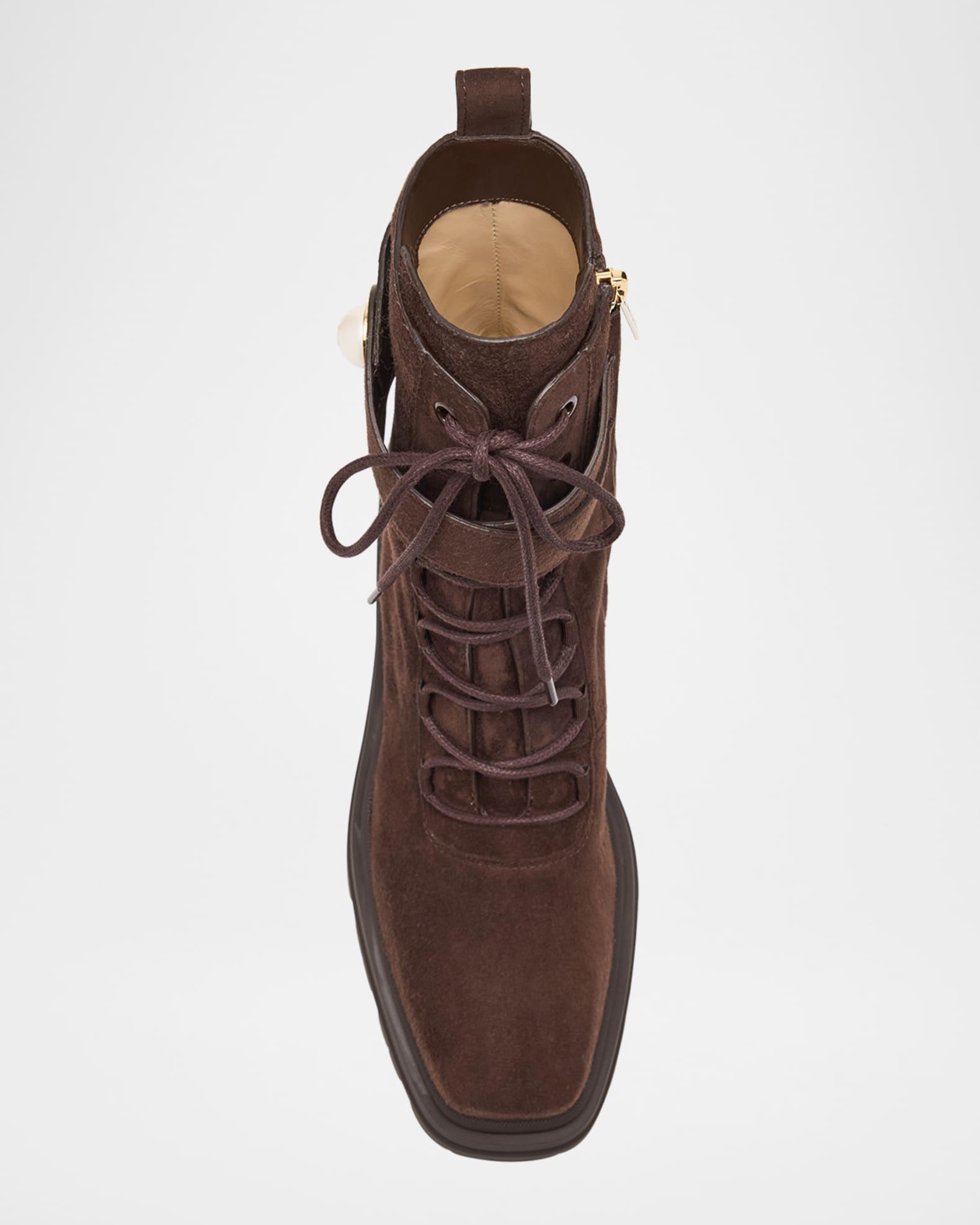 Noemi 45 Suede Combat Boots Product Image