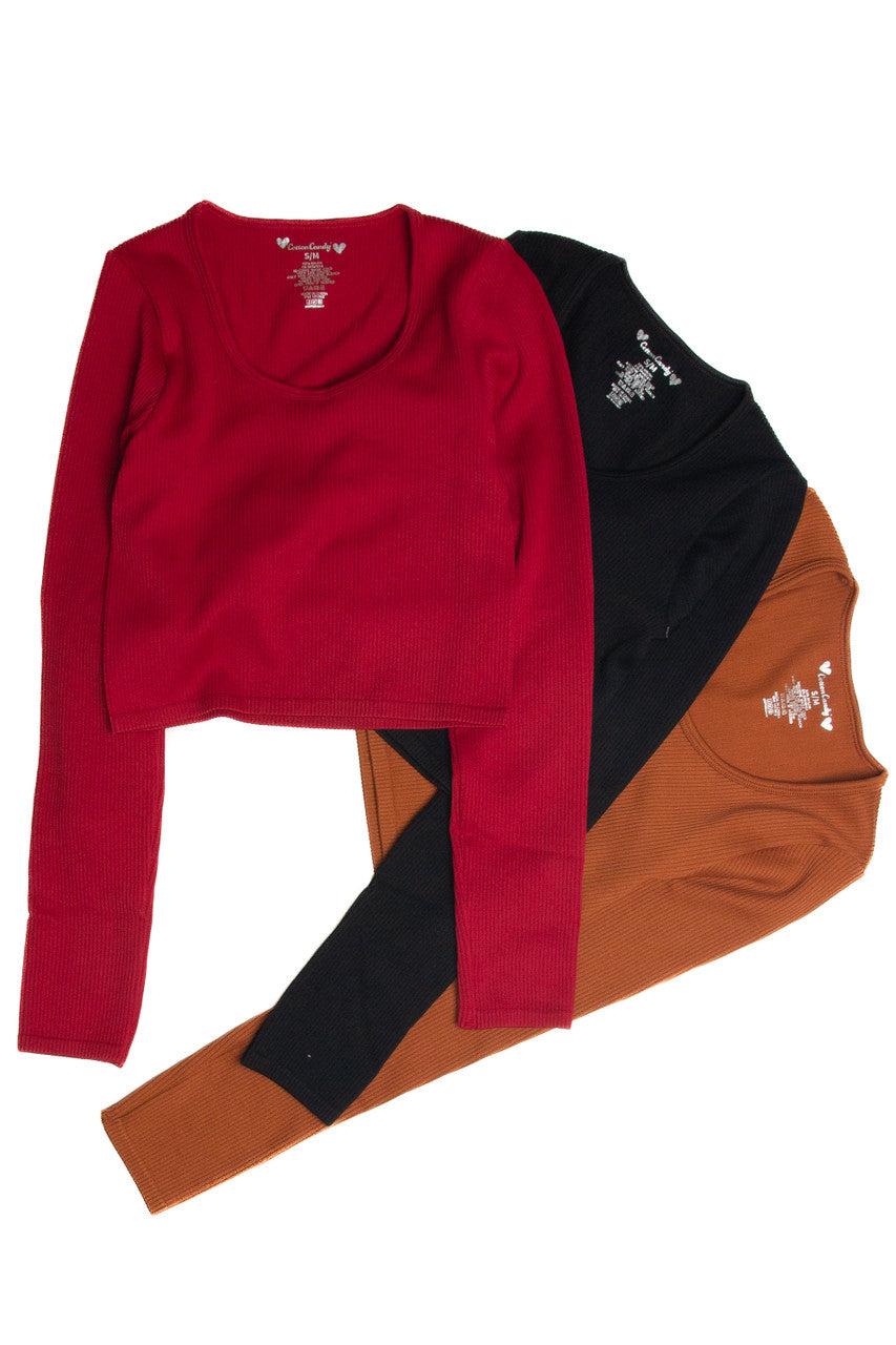 Seamless Long Sleeve Scoop Neck Shirt Product Image