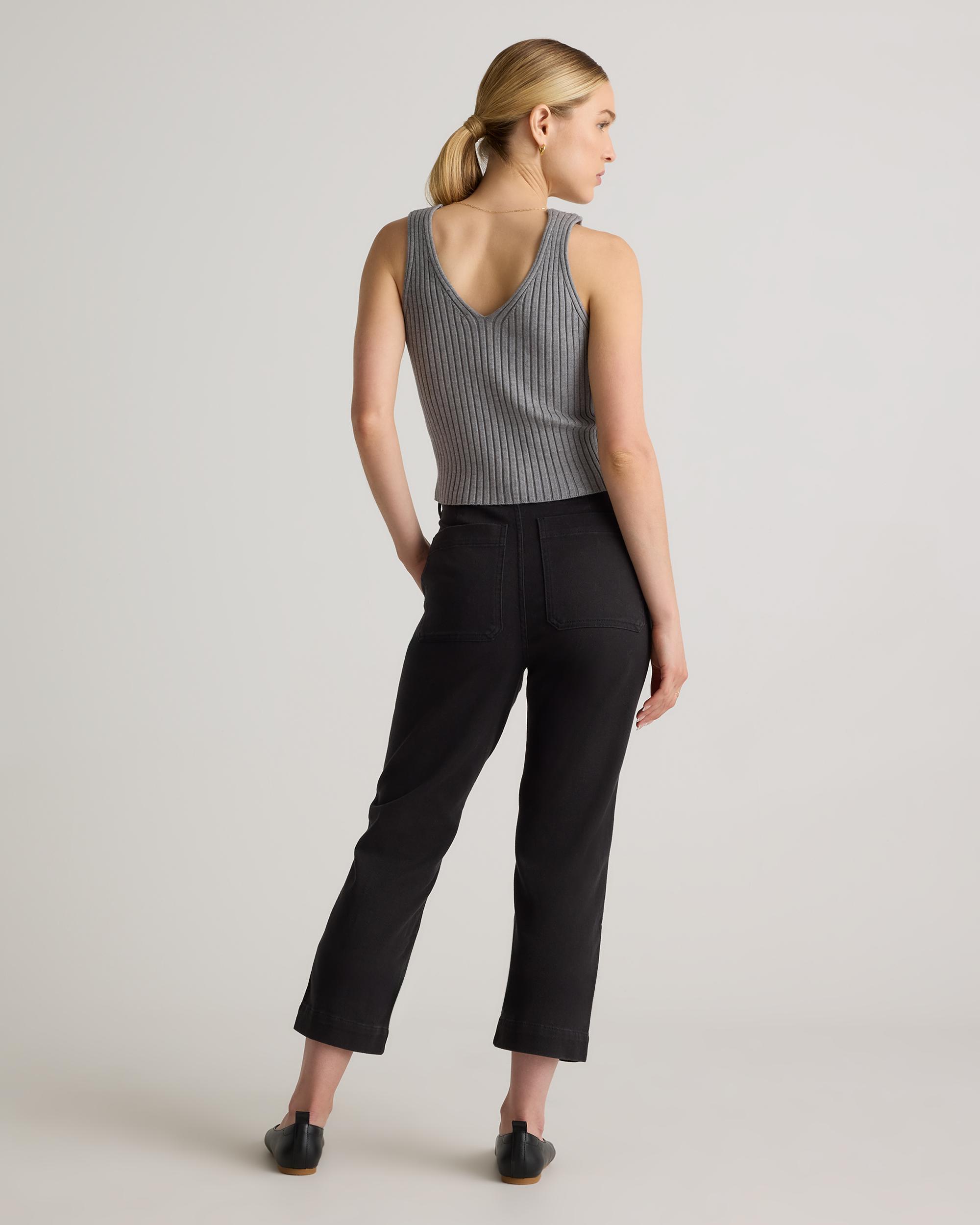 Quince | Women's Organic Stretch Cotton Twill Straight Leg Cropped Pants Organic Cotton Product Image