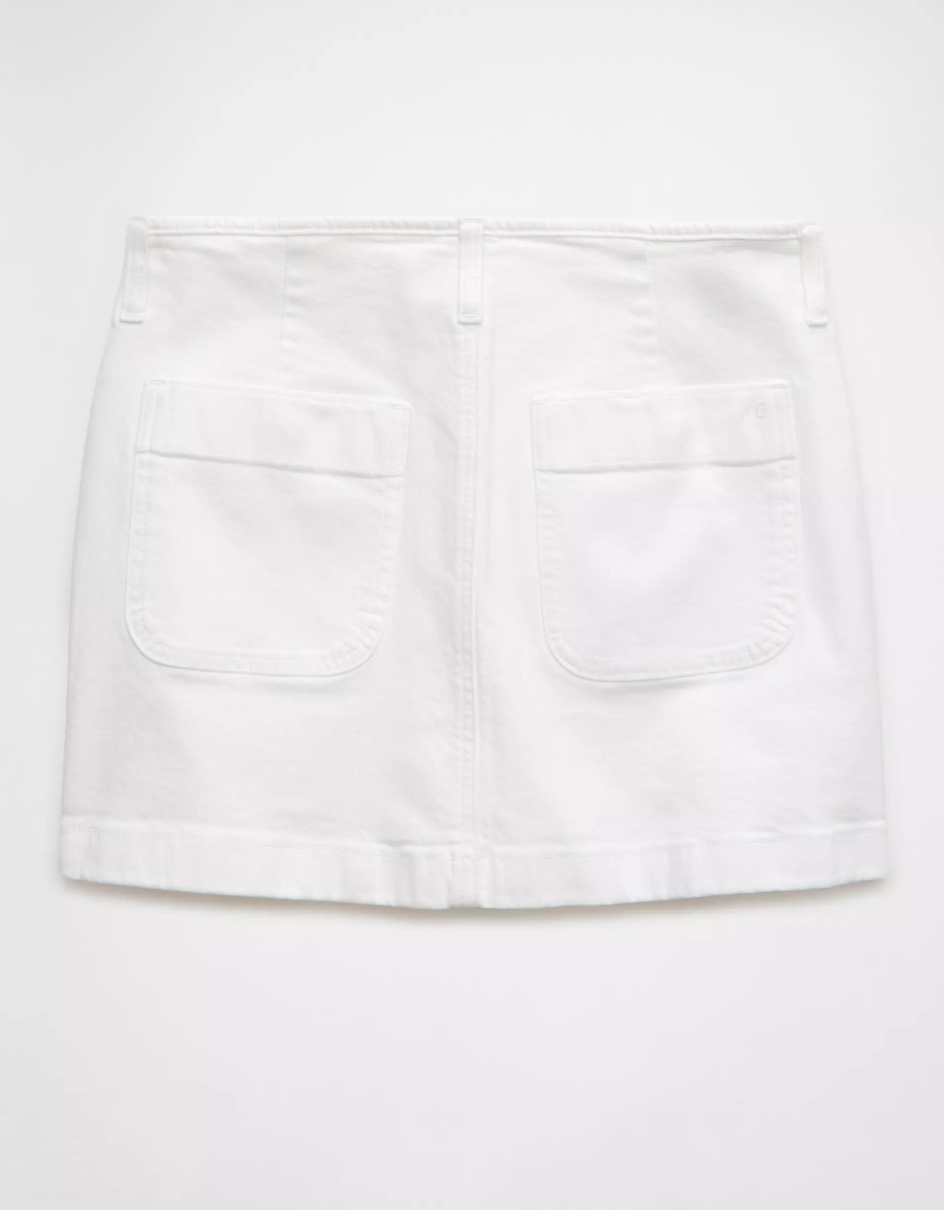 AE Stretch Low-Rise A-Line Denim Mini Skirt Product Image