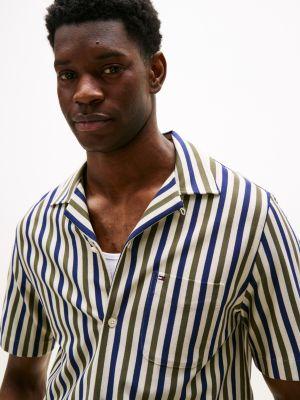 Regular Fit 1985 Stripe Knit Camp Shirt Product Image