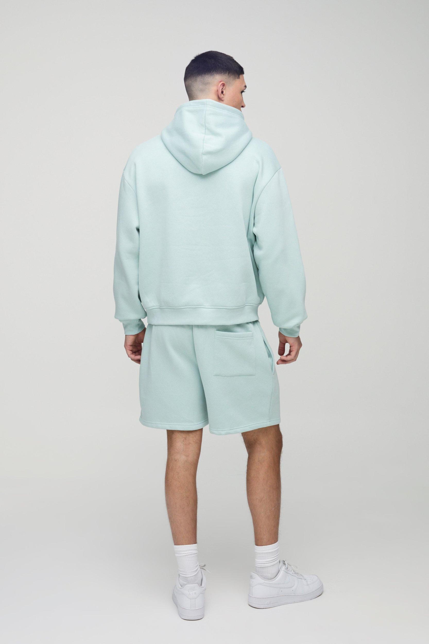 Oversized Boxy BM Printed Hoodie | boohooMAN USA Product Image
