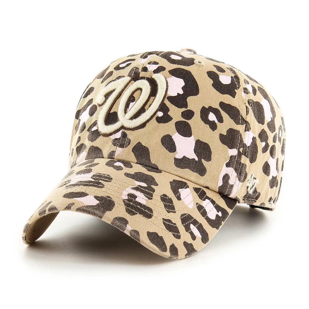 Women's '47 Khaki Washington Nationals Bagheera Clean Up Adjustable Hat, Beig K Product Image