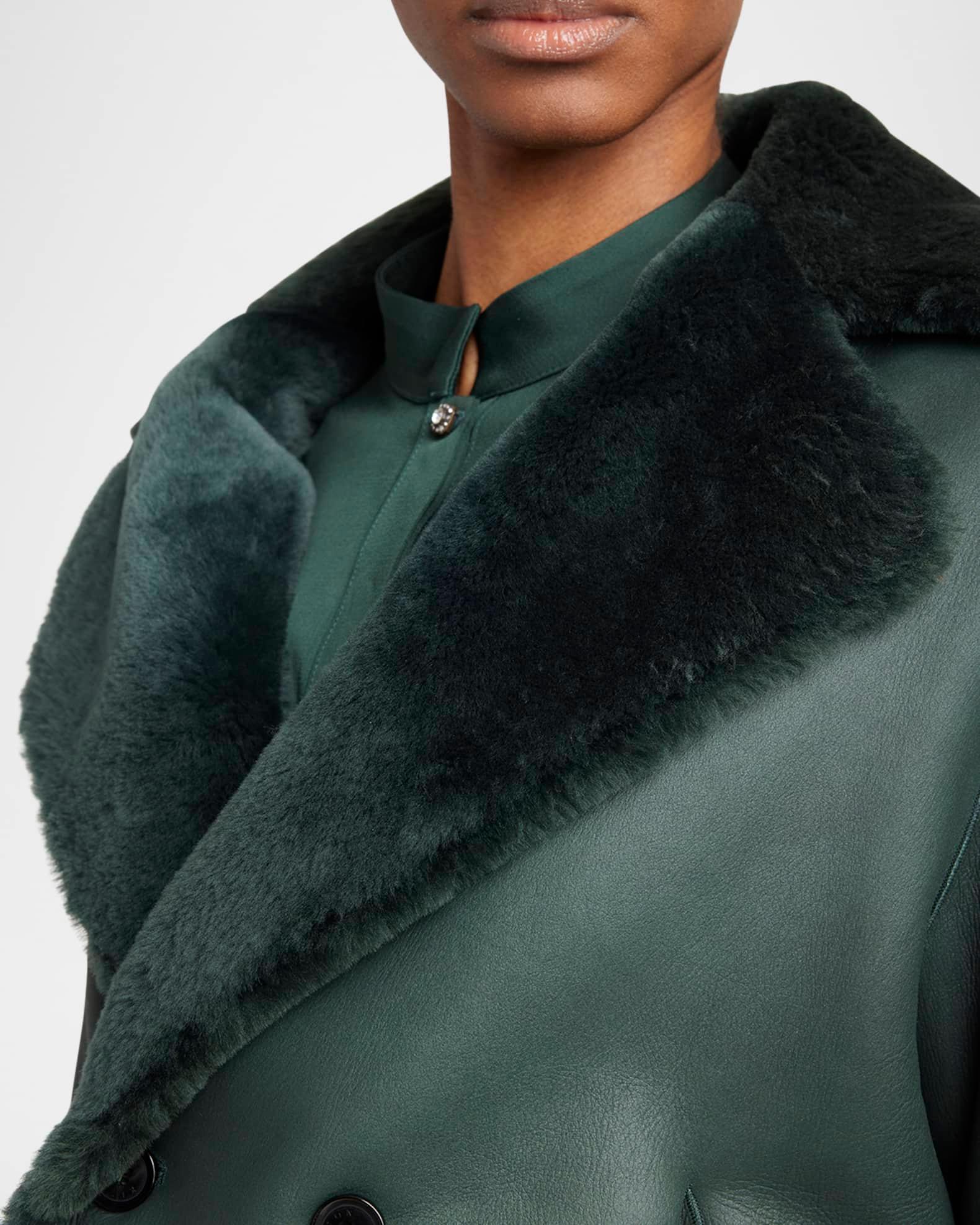 Double-Breasted Sheep Shearling Coat Product Image