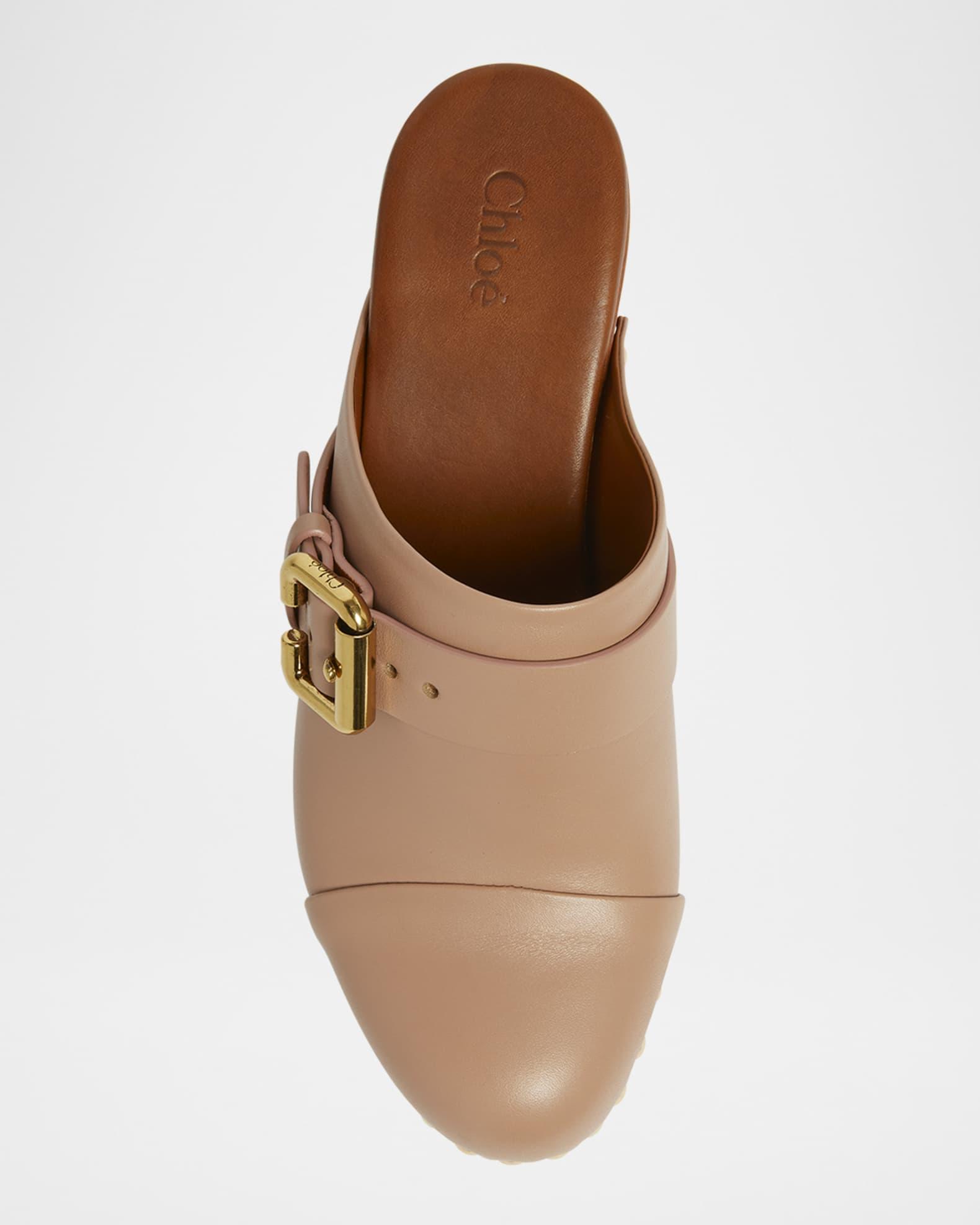 Jeannette Leather Platform Clogs Product Image